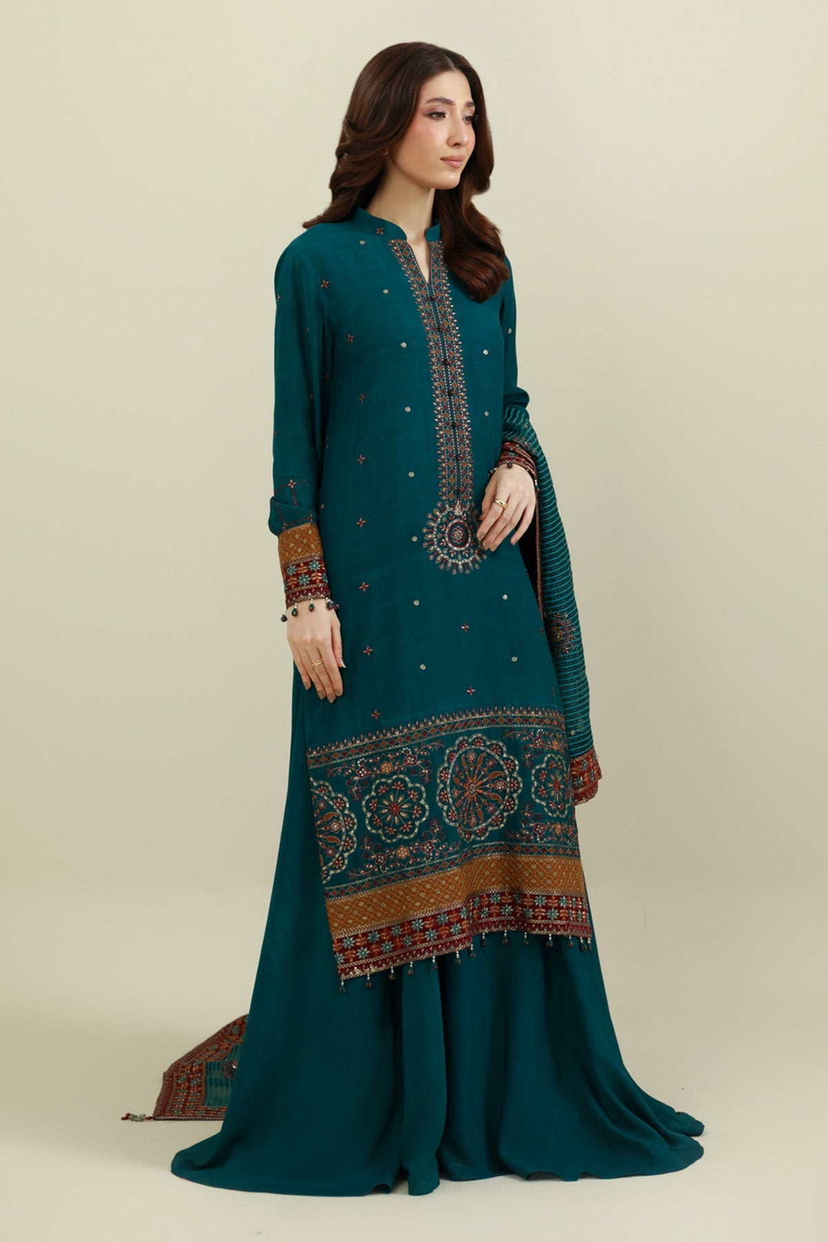 3 Piece - Embroidered Suit - E1855 - Shop Now at Kayseria