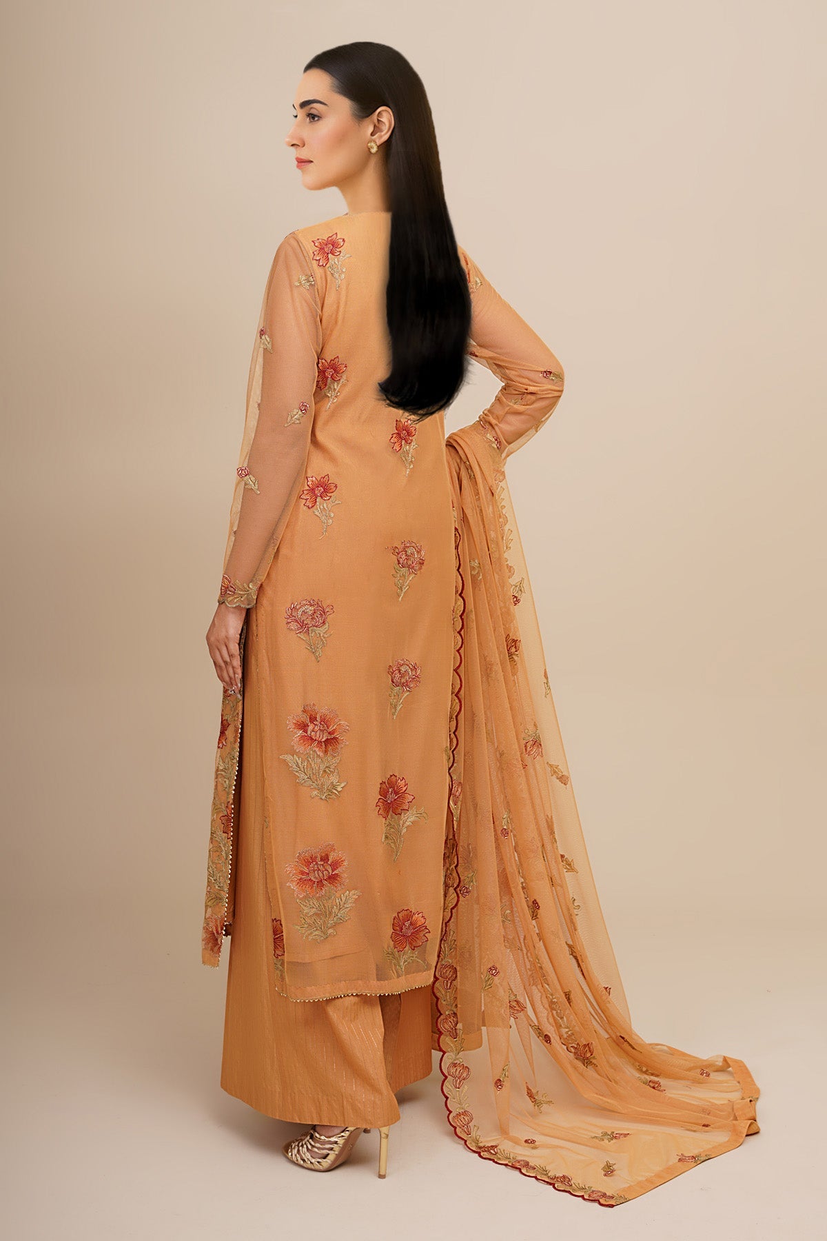 4 Piece - Embroidered Suit - E1880 - Shop Now at Kayseria