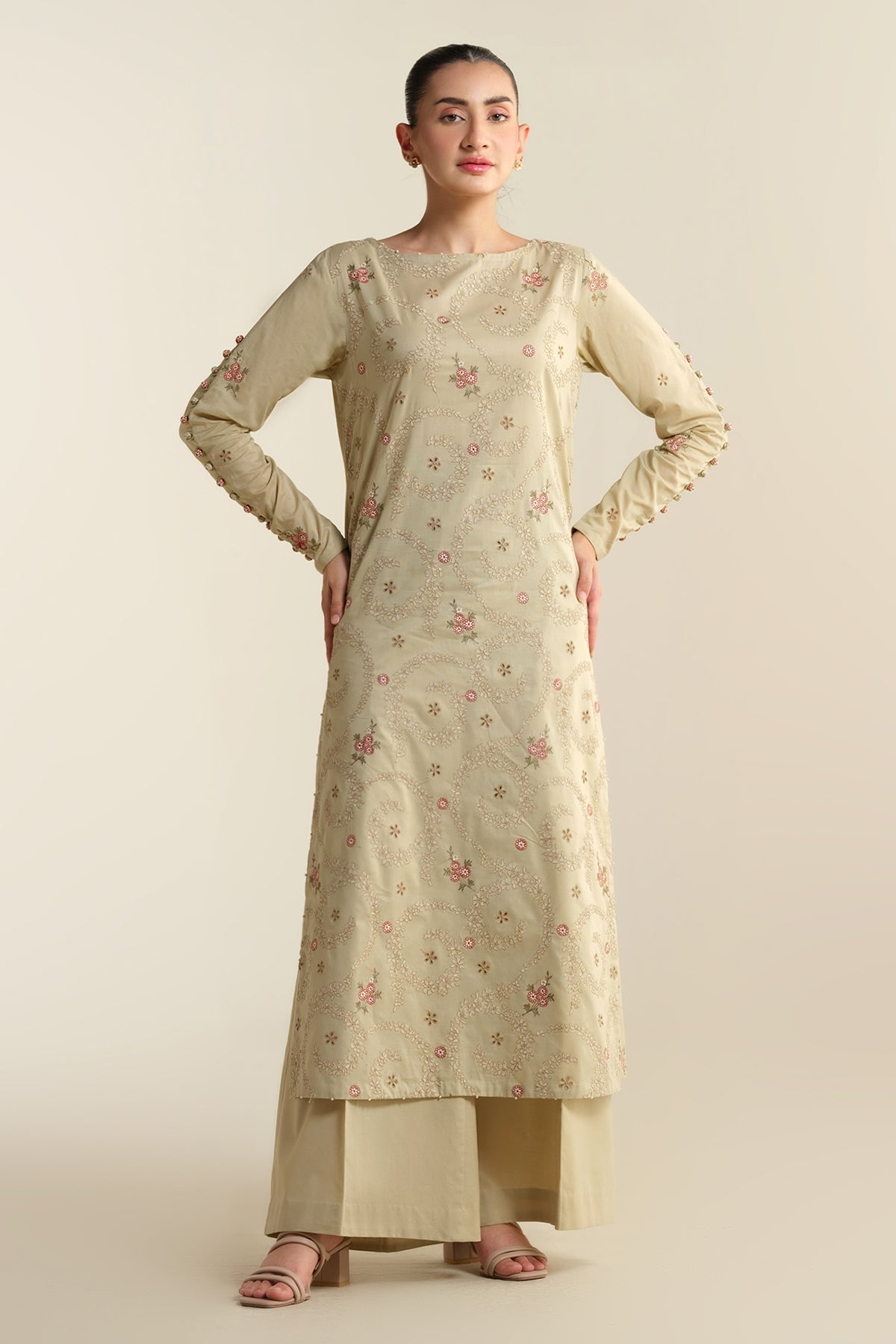 2 Piece - Embroidered Cotton Lawn Suit - E1903 - Shop Now at Kayseria