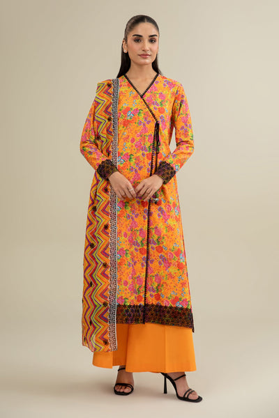 3 Piece - Printed & Embroidered Cotton Lawn Suit - E1912 - Shop Now at Kayseria