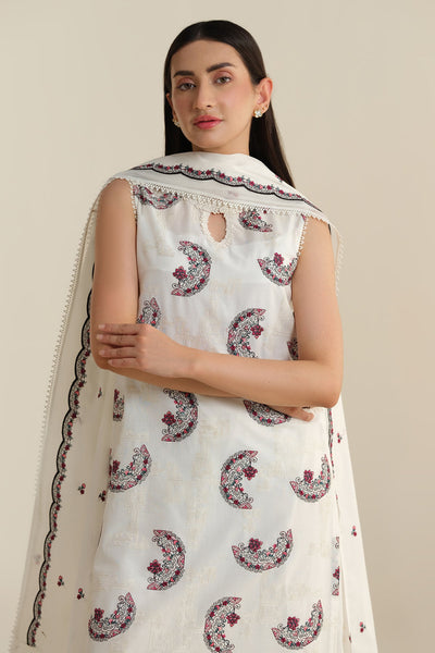 3 Piece - Embroidered Cotton Lawn Suit - E1925 - Shop Now at Kayseria