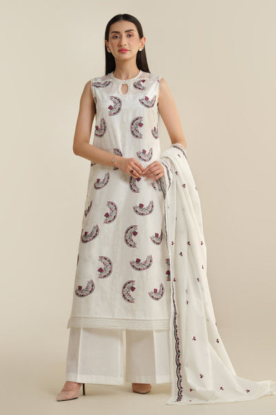 3 Piece - Embroidered Cotton Lawn Suit - E1925 - Shop Now at Kayseria