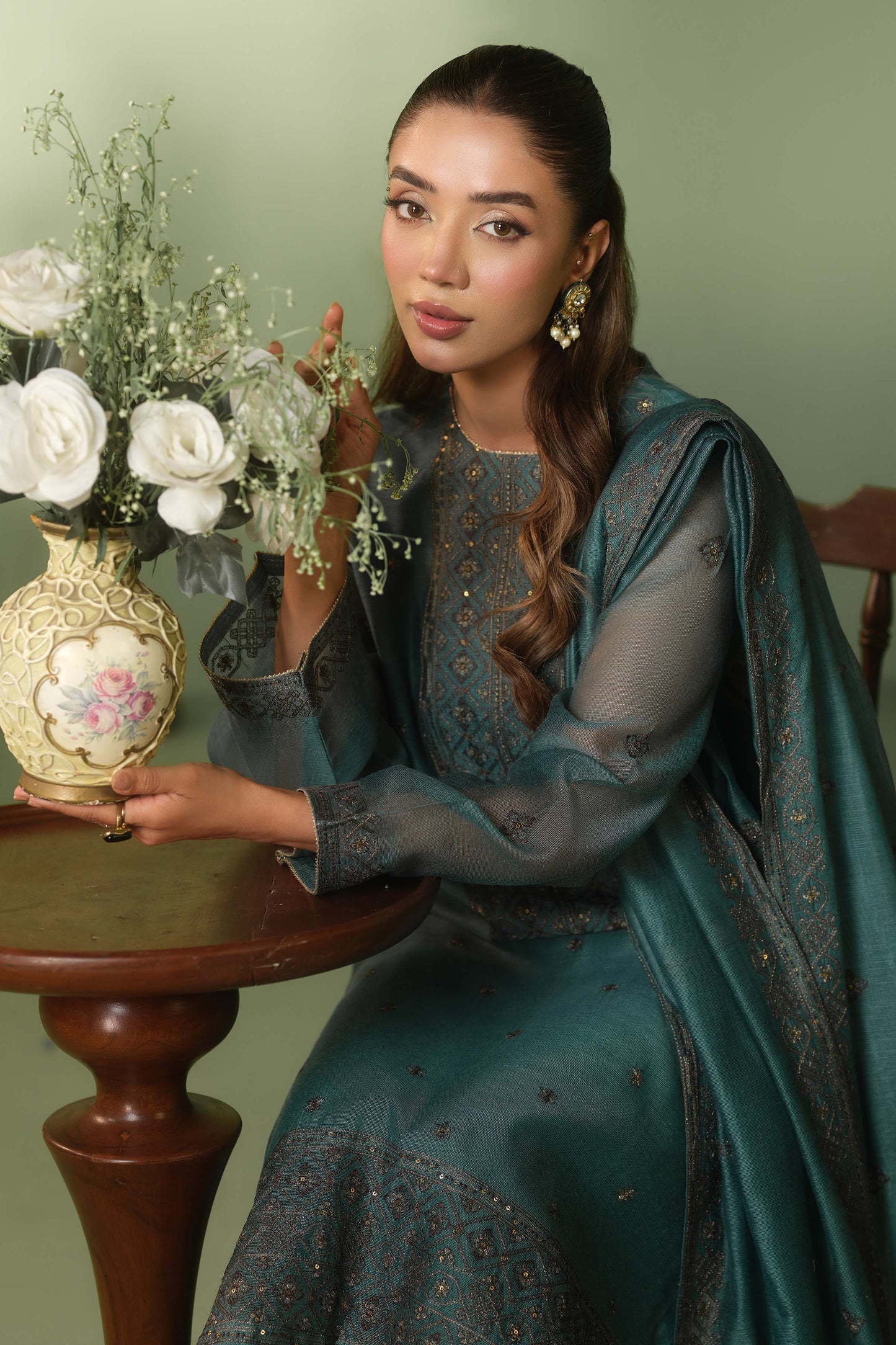 KHADI NET | EMBROIDERED