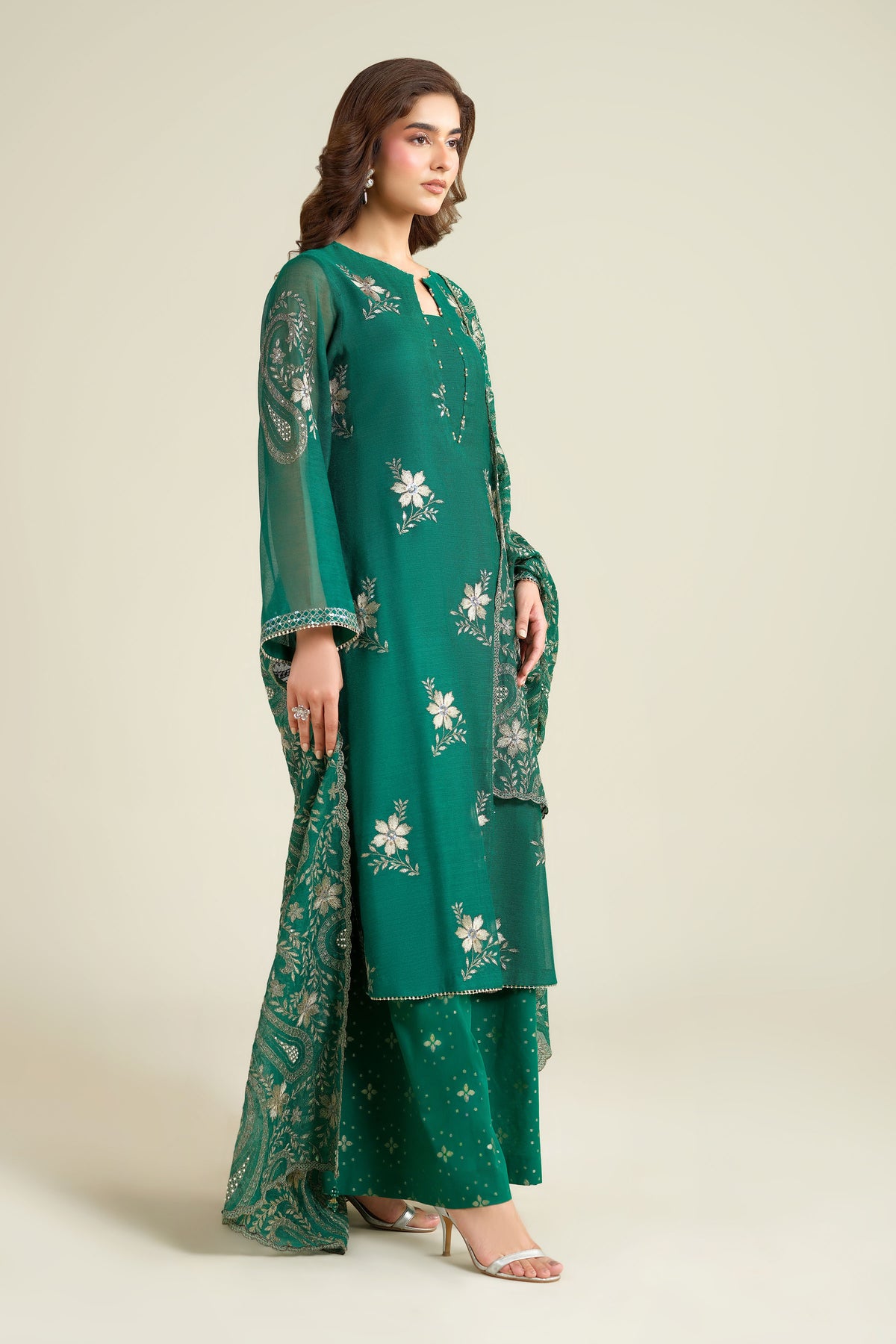 KHAADI NET | EMBROIDERED