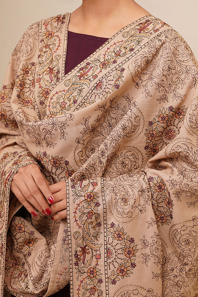 Embroidered Viscose Karandi Shawl - E1796 - Shop Now at Kayseria