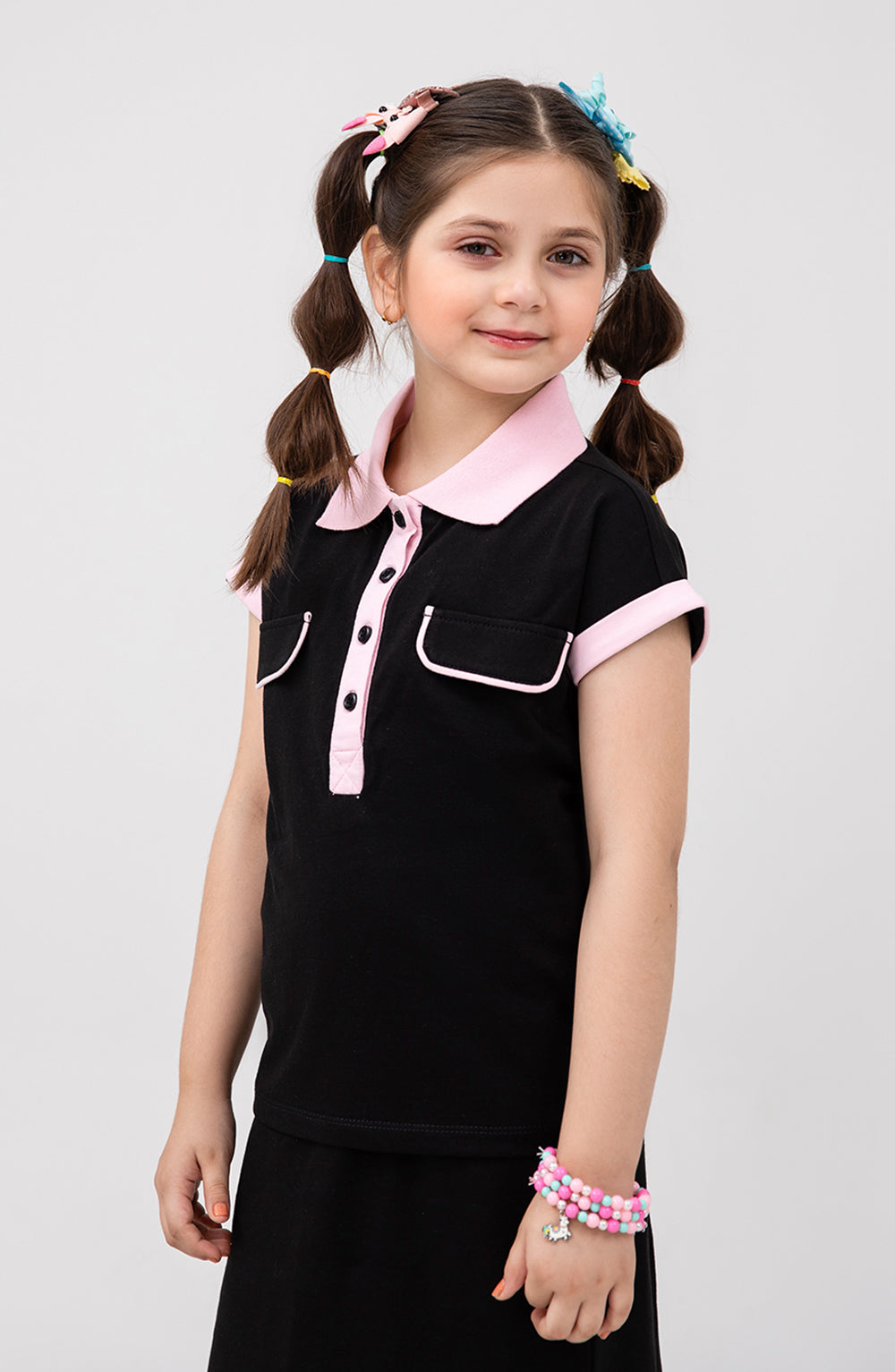 Girls Shirt With Midi Skirt