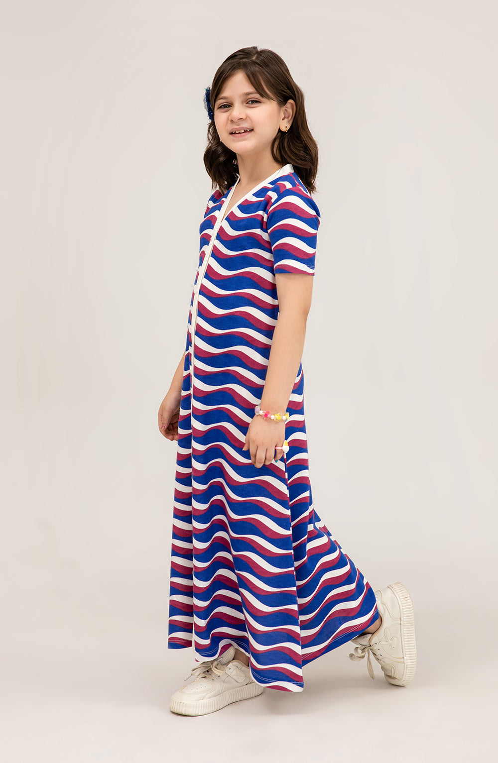 Girl Knit Ankle-Length Button Down - GKD700325 - Shop Now at Leisure Club