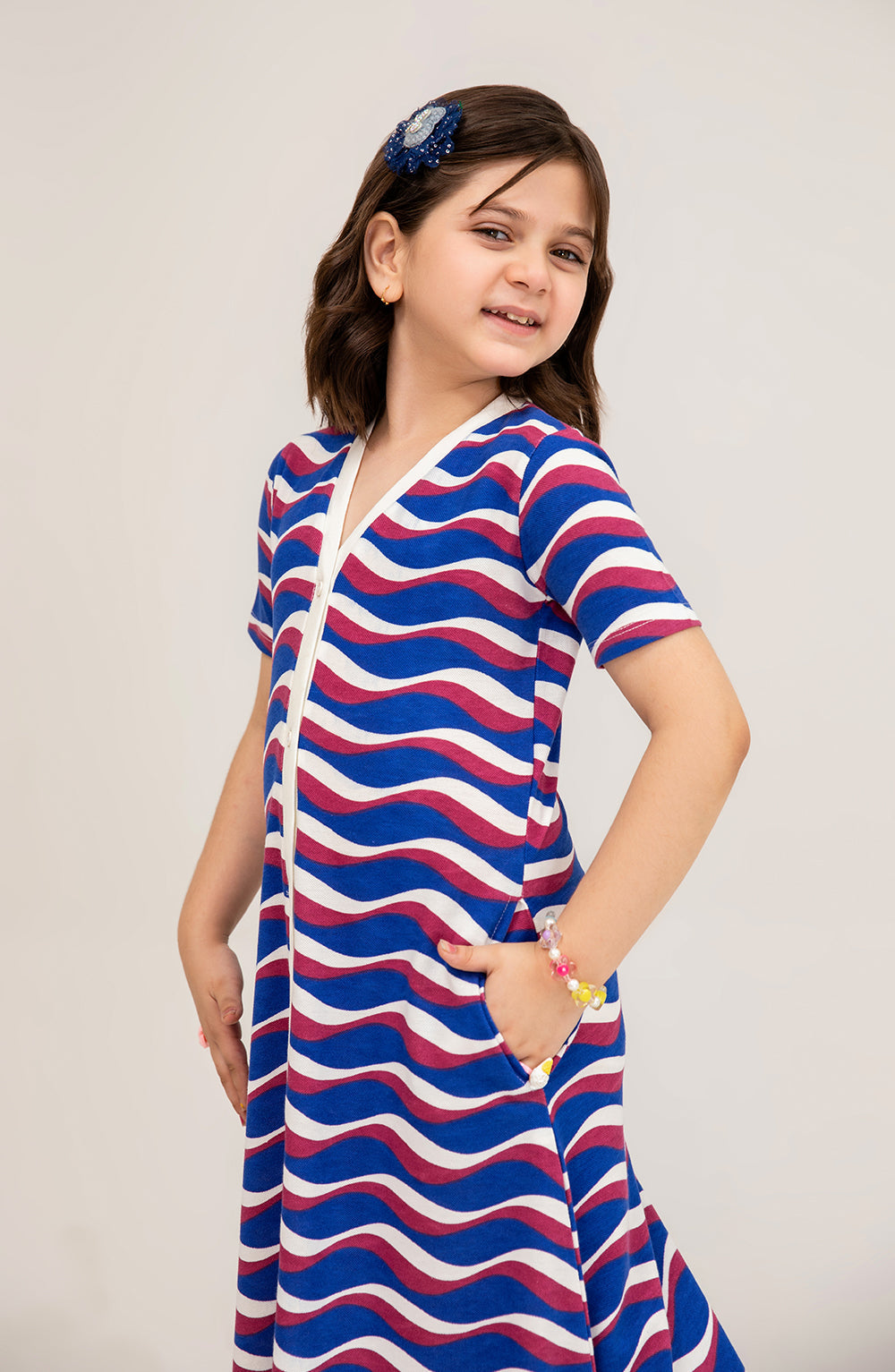 Girl Knit Ankle-Length Button Down - GKD700325 - Shop Now at Leisure Club