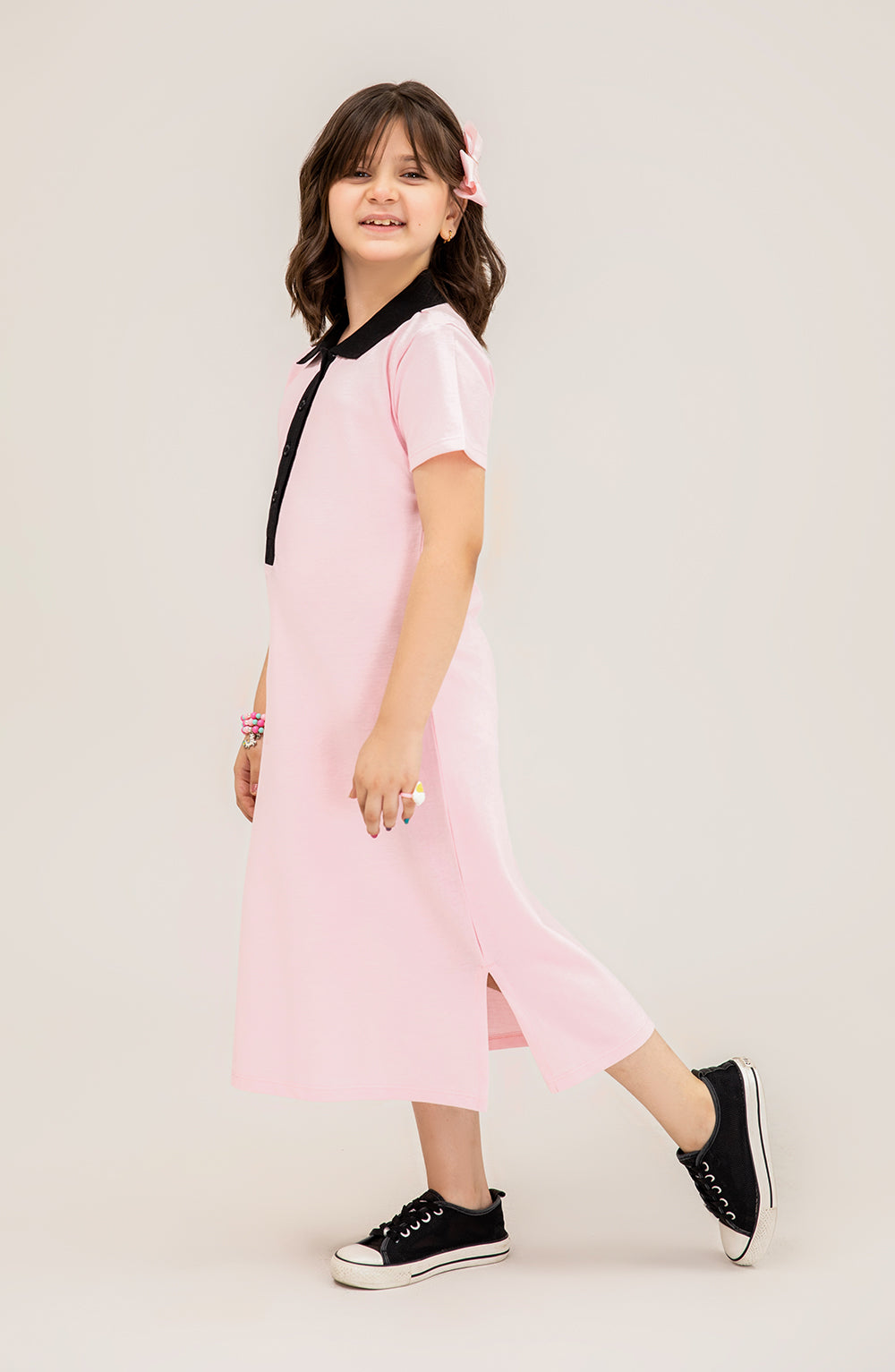 Girl Midi Polo Dress - GKD701325 - Shop Now at Leisure Club