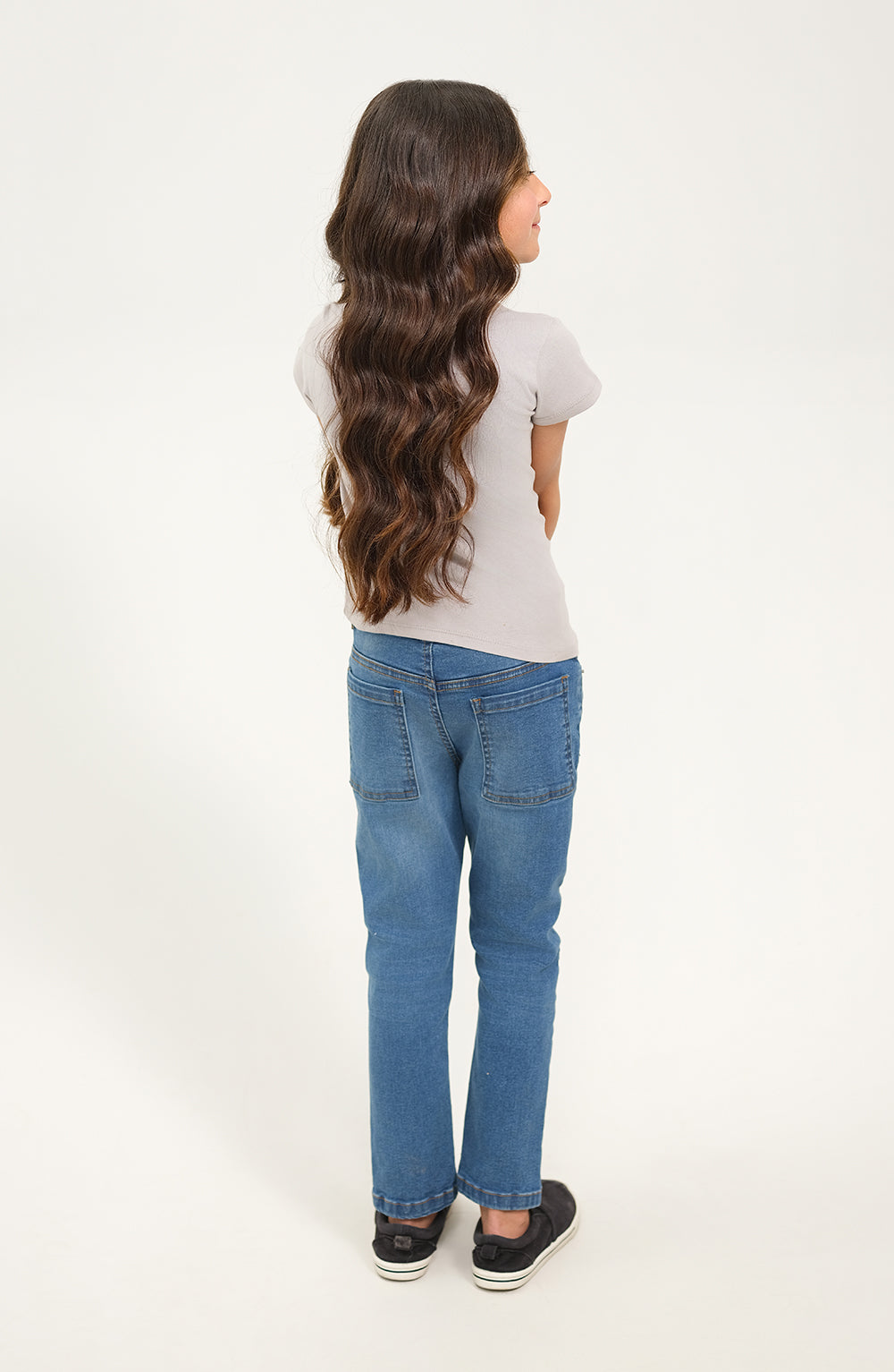 Girl Asymmetrical Zipper T-Shirt - GKT702125 - Shop Now at Leisure Club