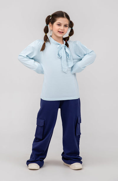 Girl Basic Shirt With Tie - GKT703125 - Shop Now at Leisure Club