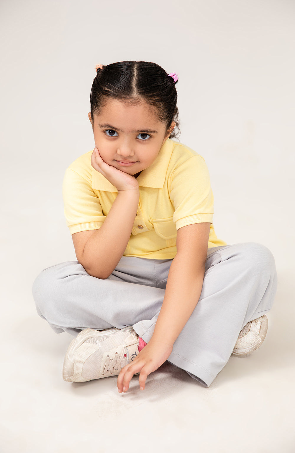 Girl Short Sleeve Polo With Patch - GKT706125 - Shop Now at Leisure Club