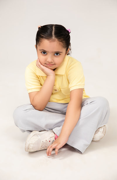 Girl Short Sleeve Polo With Patch - GKT706125 - Shop Now at Leisure Club