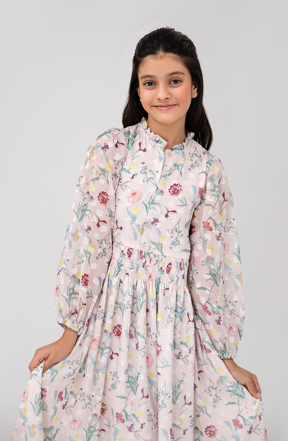 Girl Smocking Dress - GWD700125 - Shop Now at Leisure Club