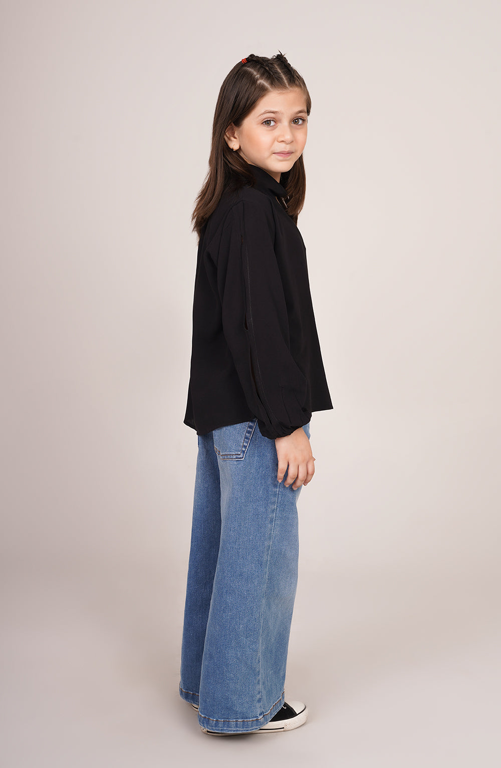Girls Cut-Out Sleeve Shirt