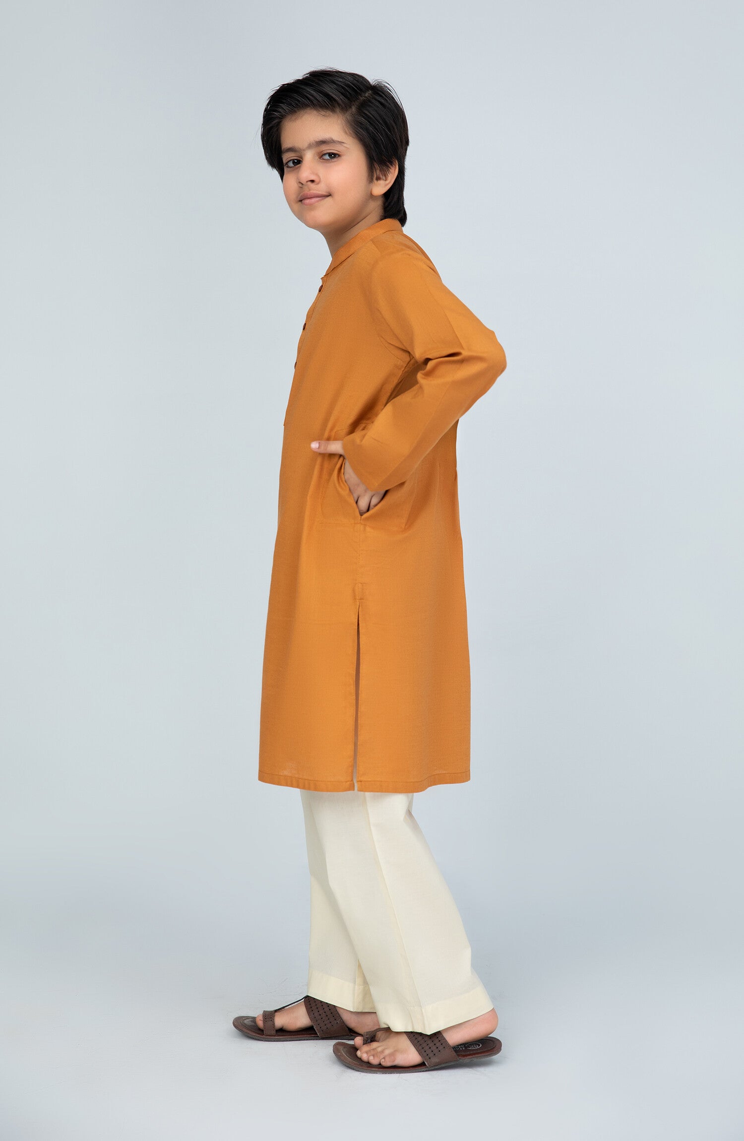Boys Round Band Kurta - SBK928324 - Shop Now at Leisure Club