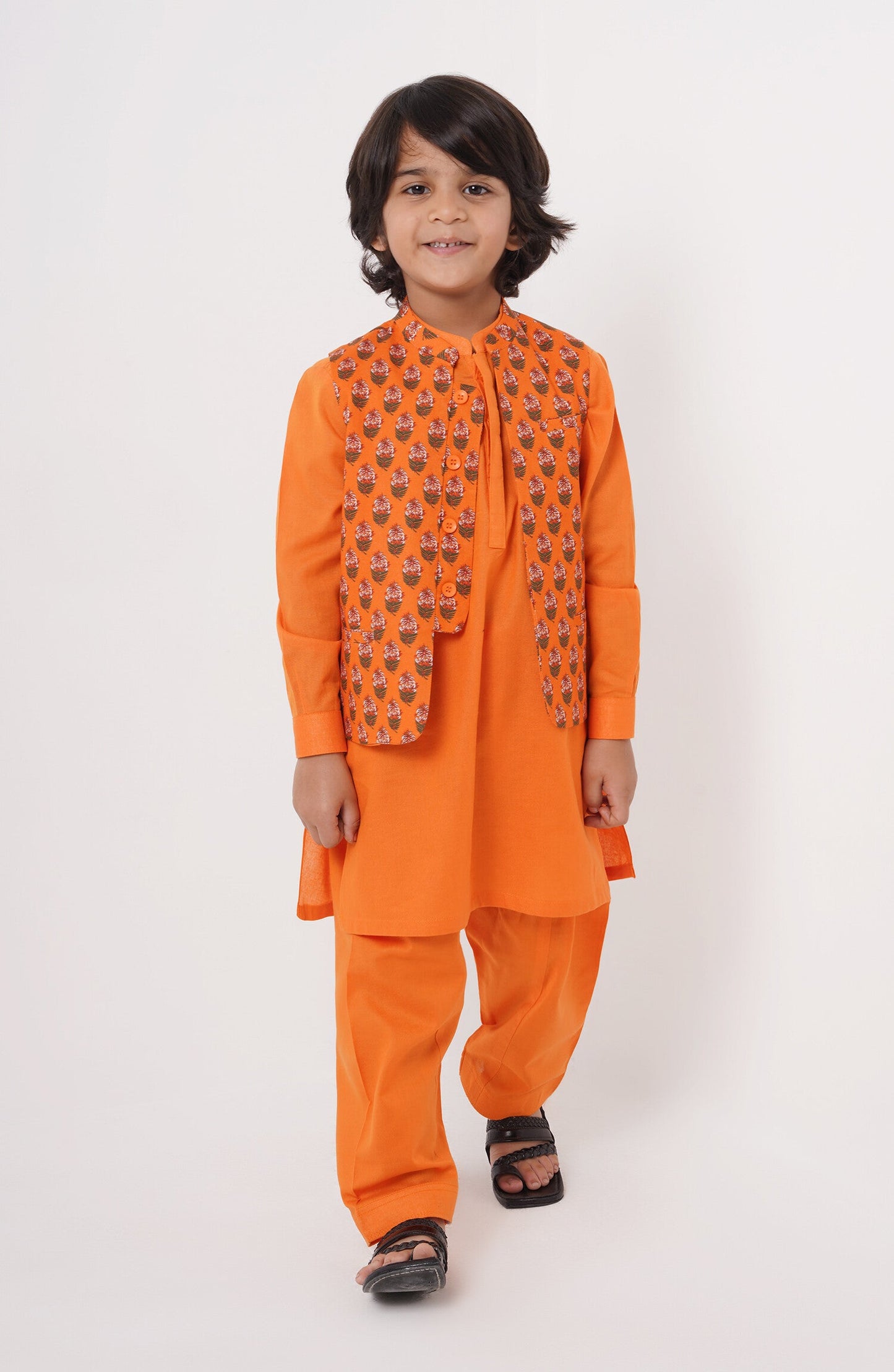 Printed Waist Coat 3piece Infant - SIS610424 - Shop Now at Leisure Club