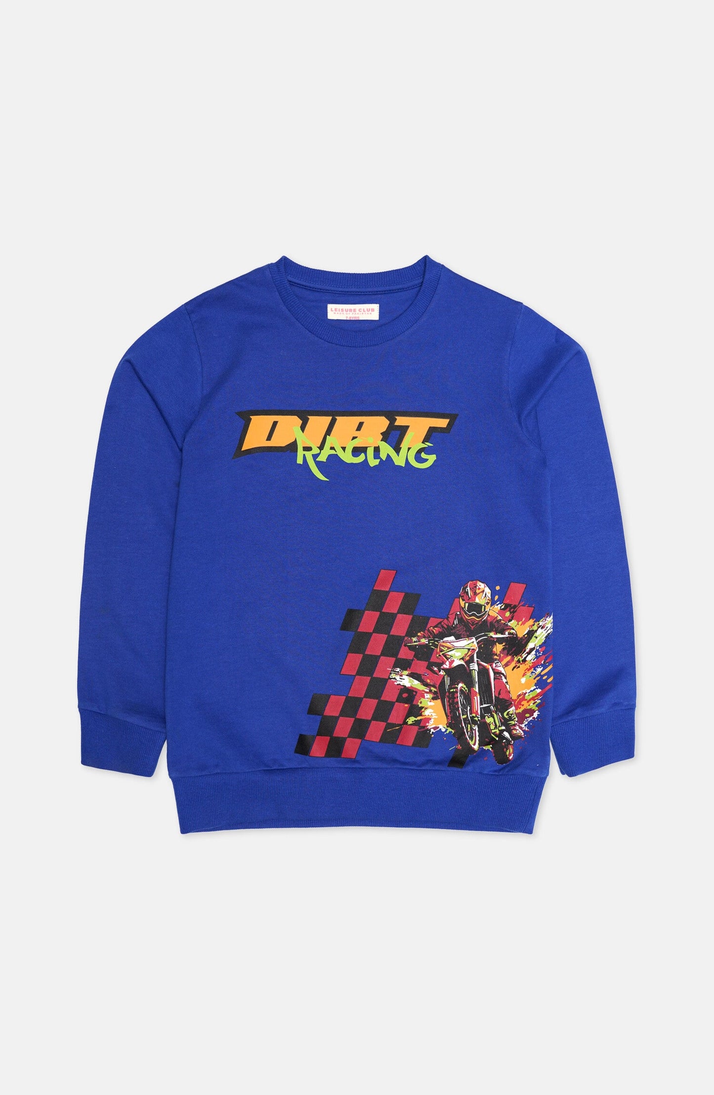 Bike Print Navy Sweatshirt - BHK614524 - Shop Now at Leisure Club