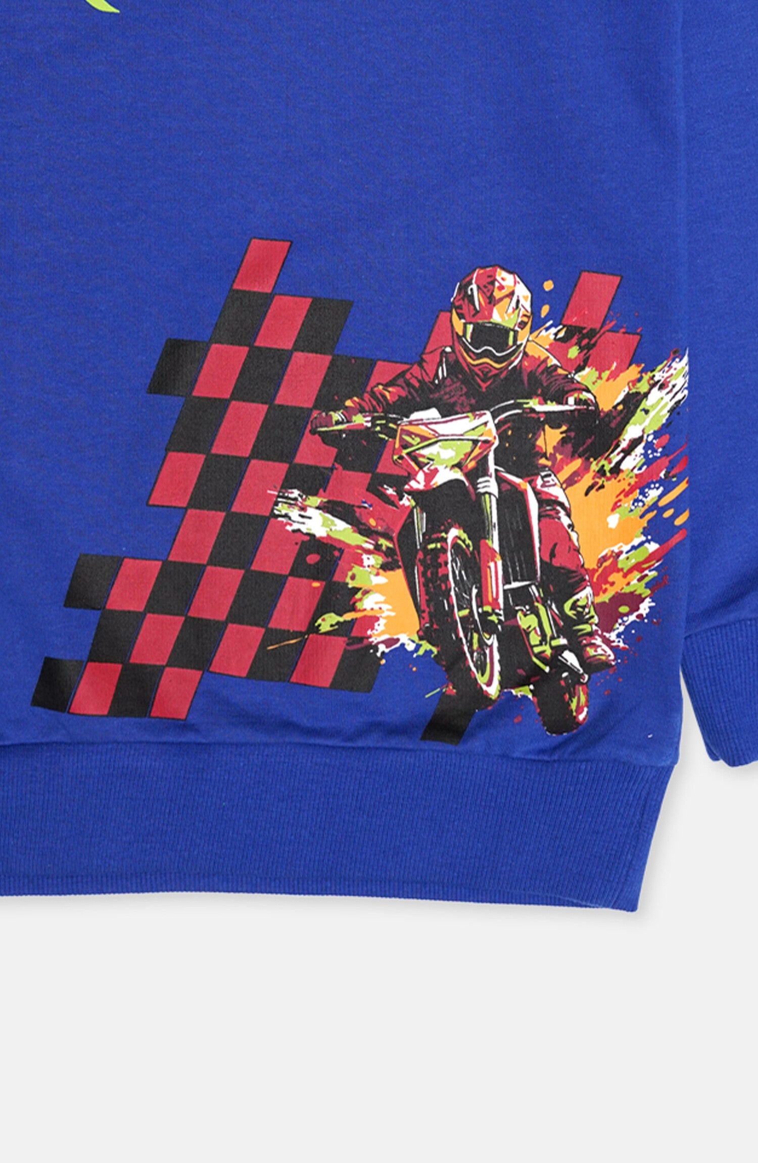 Bike Print Navy Sweatshirt - BHK614524 - Shop Now at Leisure Club