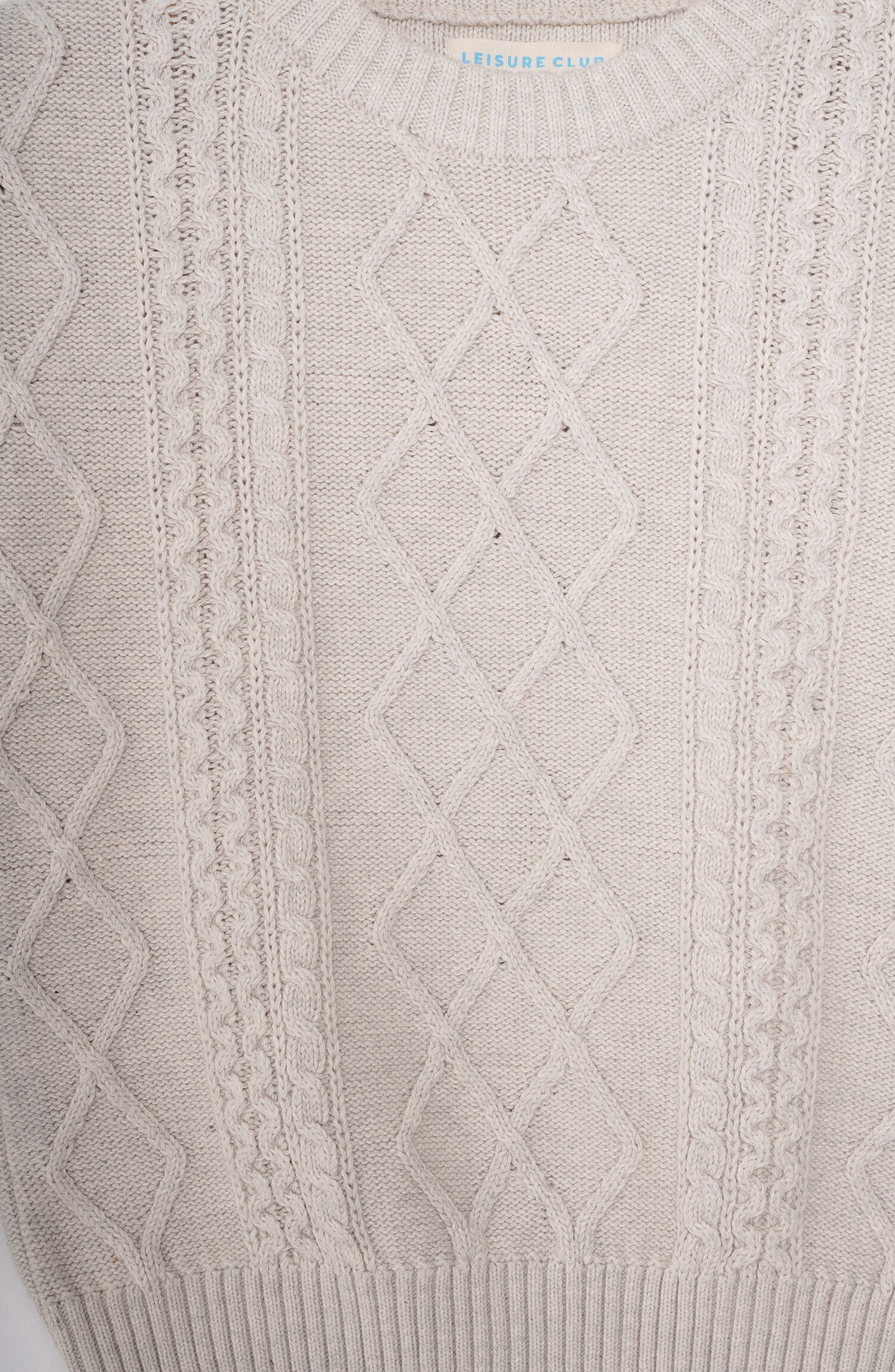 Cable Knit Crew Neck Sweater - BS609424 - Shop Now at Leisure Club