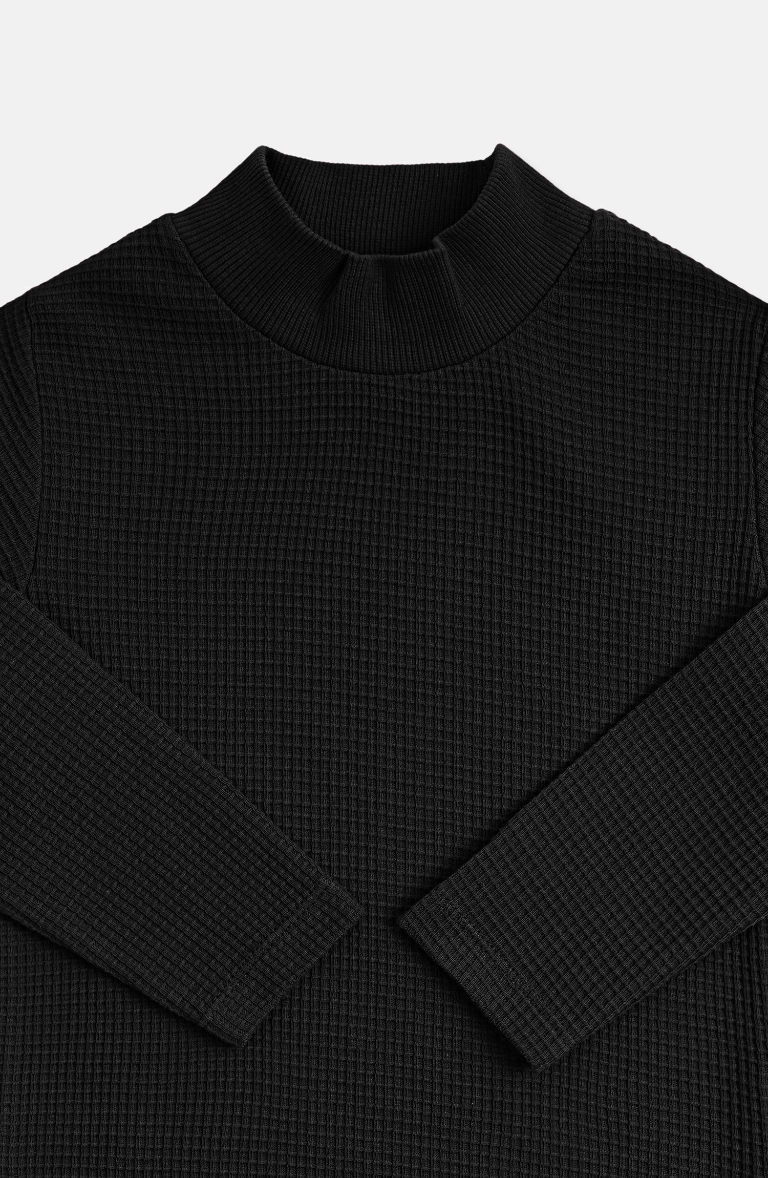 Basic Mockneck In Waffle Knit - IBK601A423 - Shop Now at Leisure Club