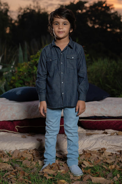 Denim Doublepocketshirt - IBW607424 - Shop Now at Leisure Club