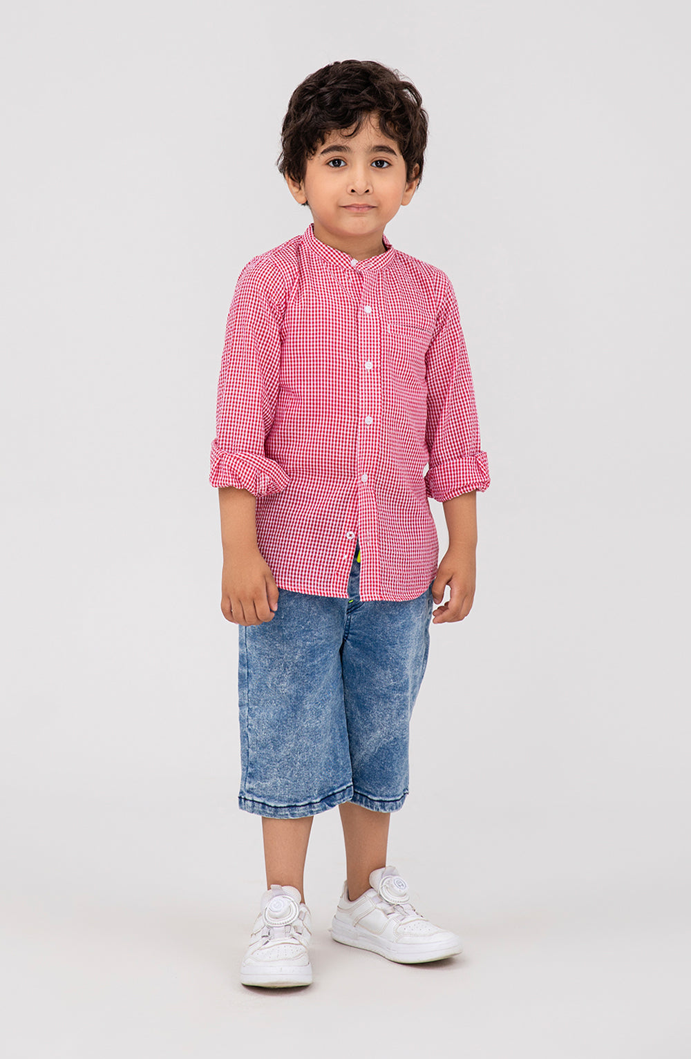 Boys Pin Check Shirt