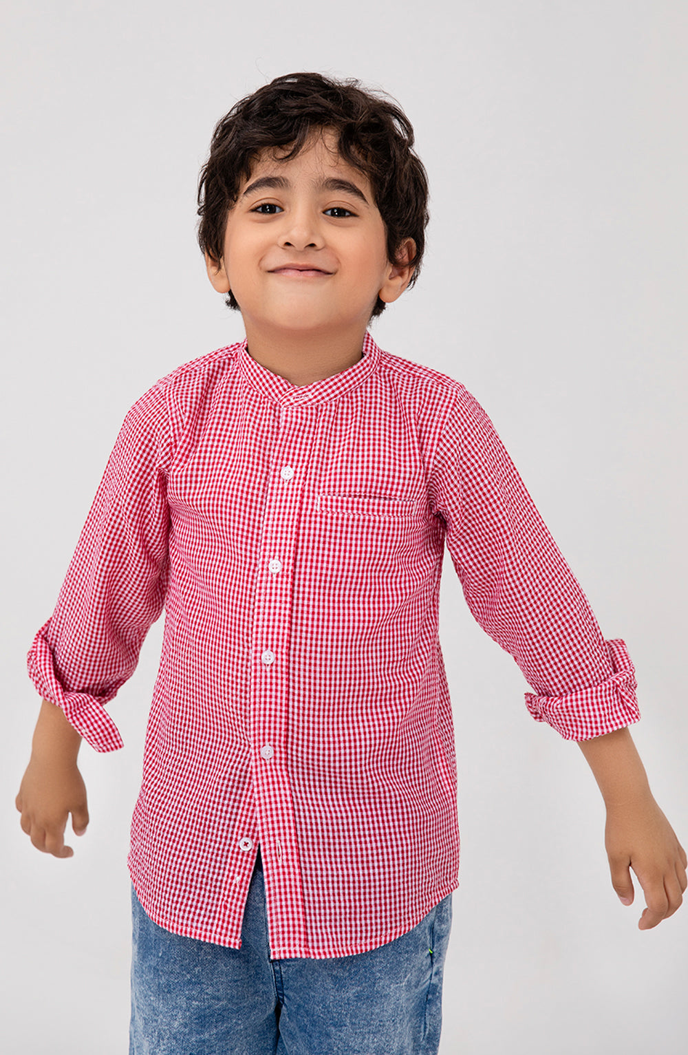 Boys Pin Check Shirt