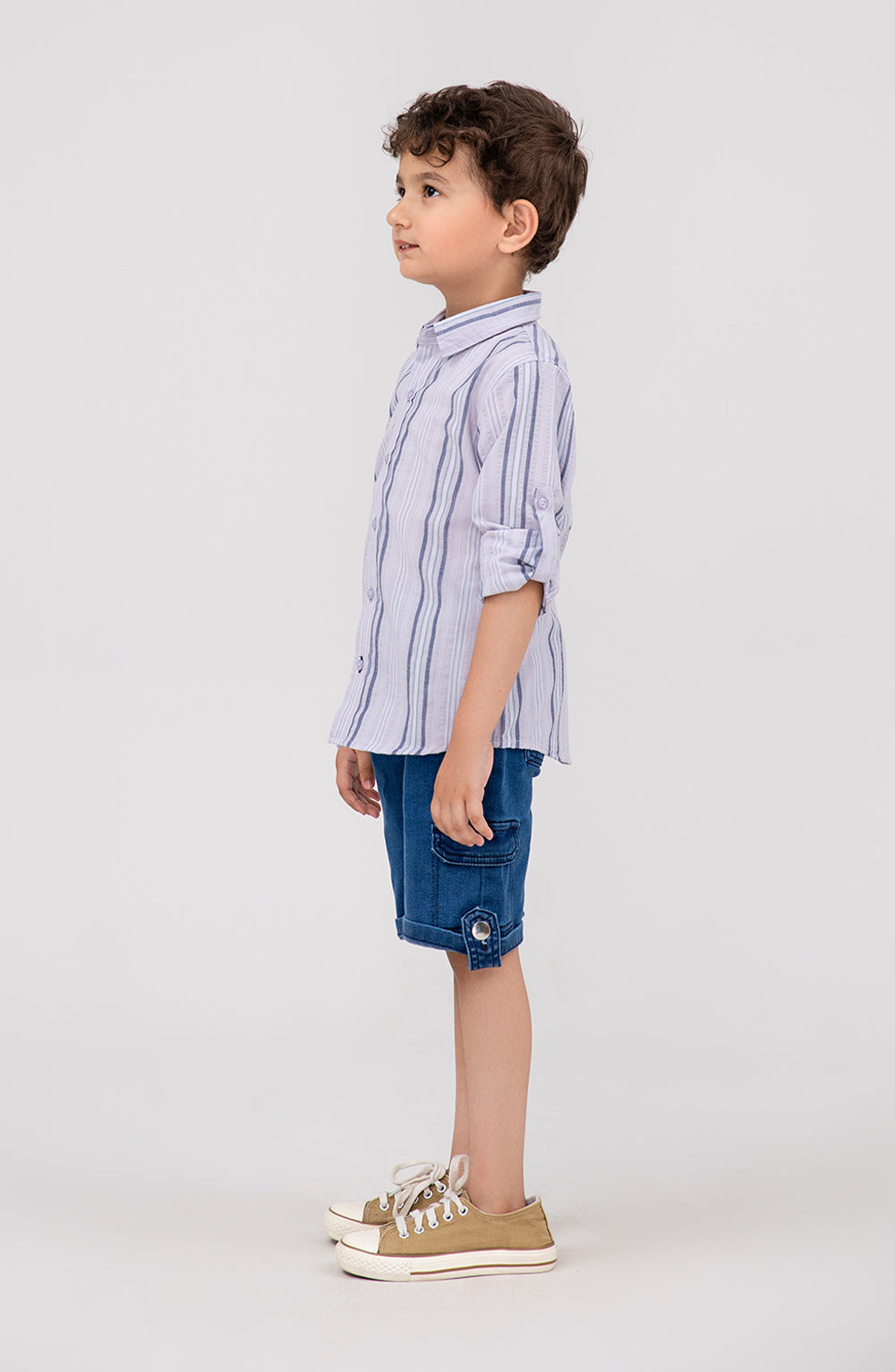 Boys Yarn Dyed Stripe Shirt