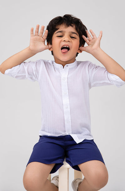 Boys White & Blue Co-ord Set - IBWSU700125 - Shop Now at Leisure Club