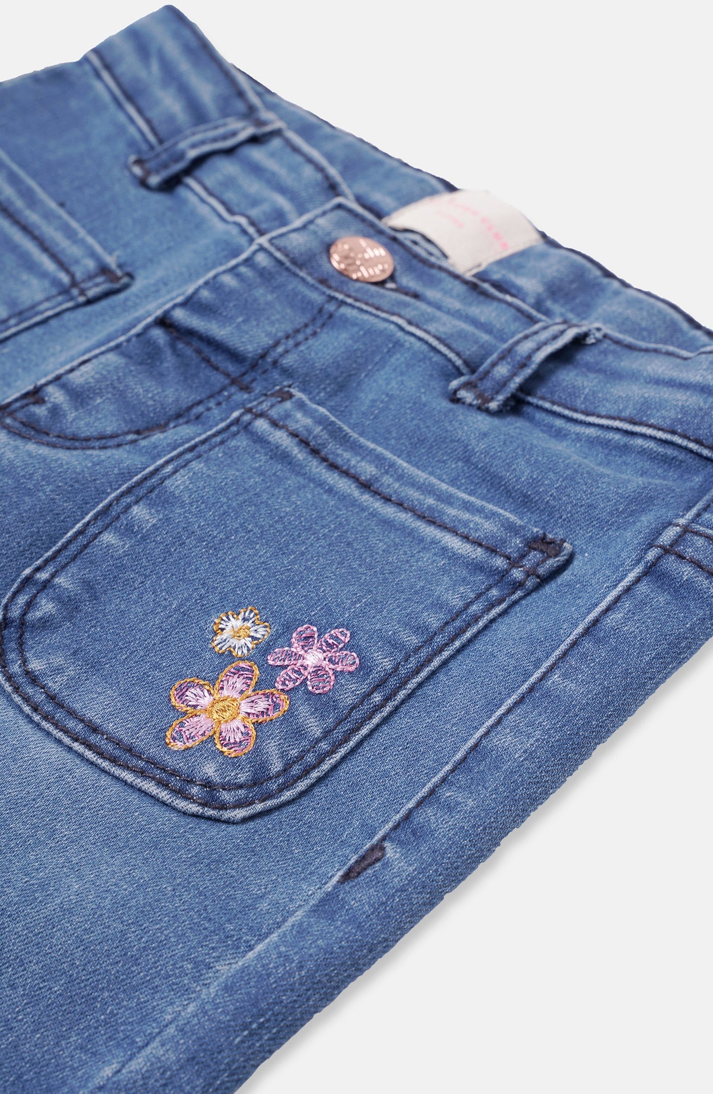 Floral Bunch Emb.Denim