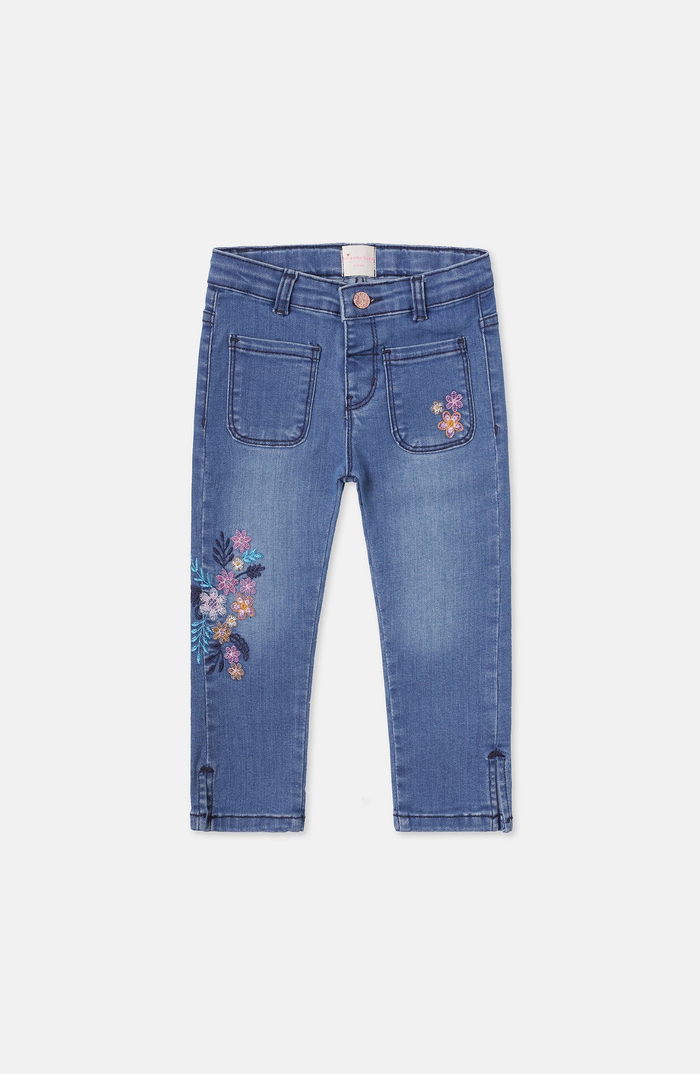 Floral Bunch Emb.Denim