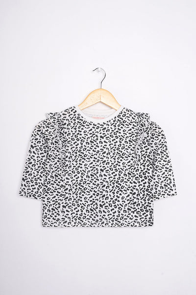 Leapoard Print Sweatshirt - IGHK607424 - Shop Now at Leisure Club