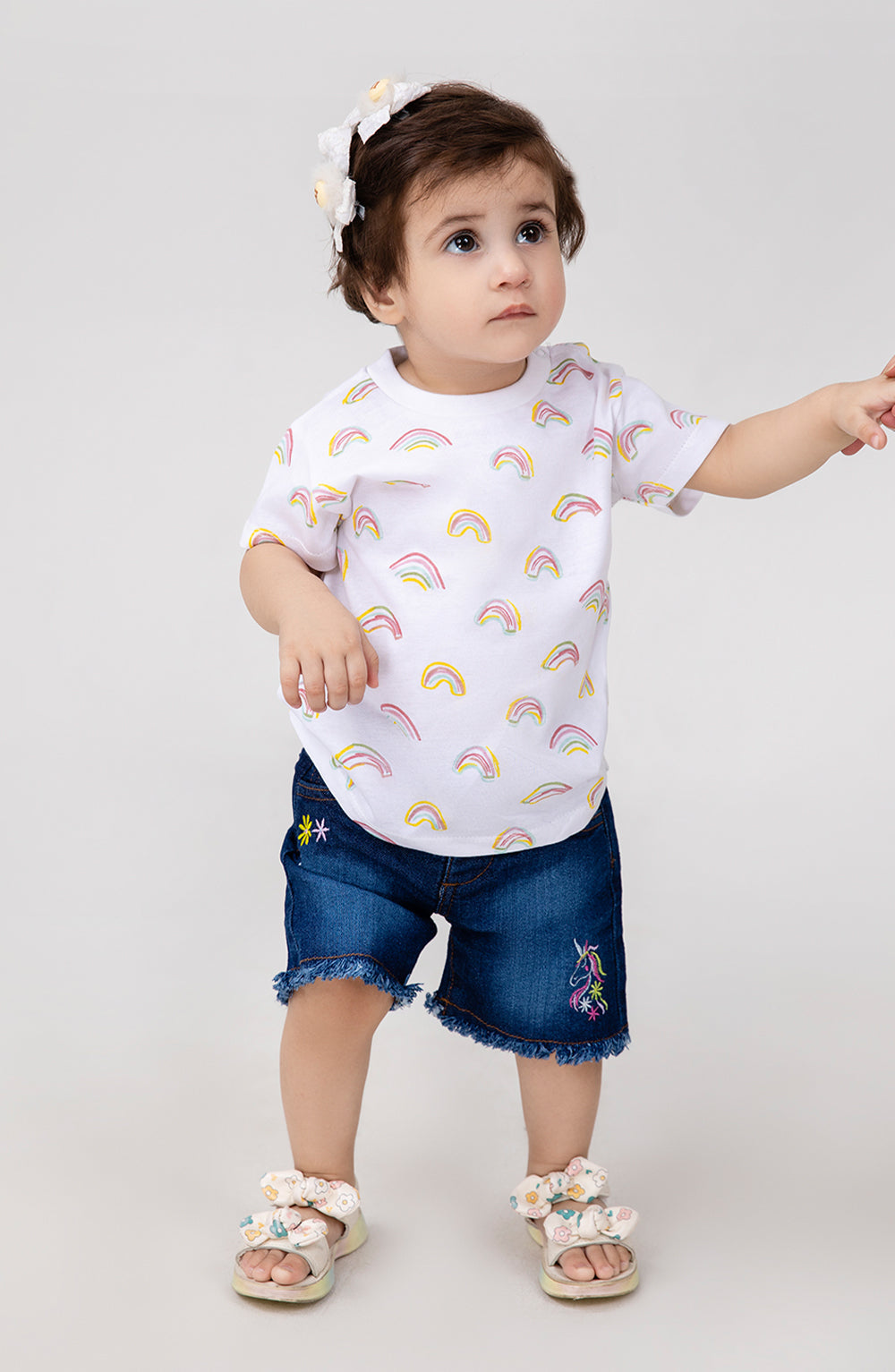 Baby Girls Rainbow Co-Ord Set-IGSU705125