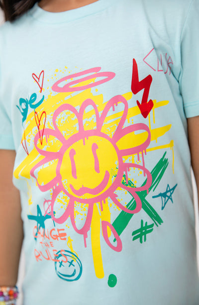 Girls Graffiti Print Co-Ord Set - IGSU708325 - Shop Now at Leisure Club