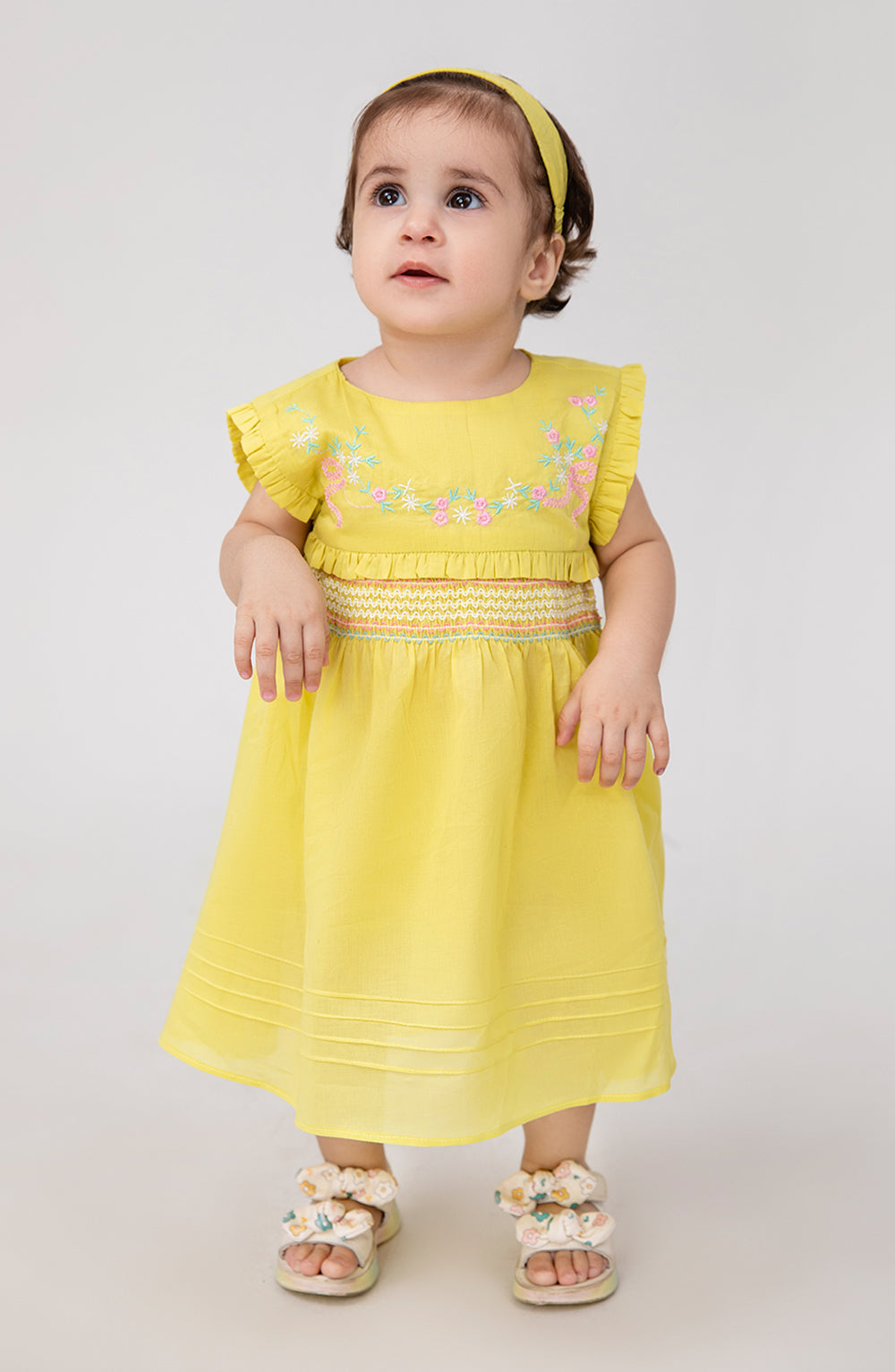 Girls Floral Embroidered Dress