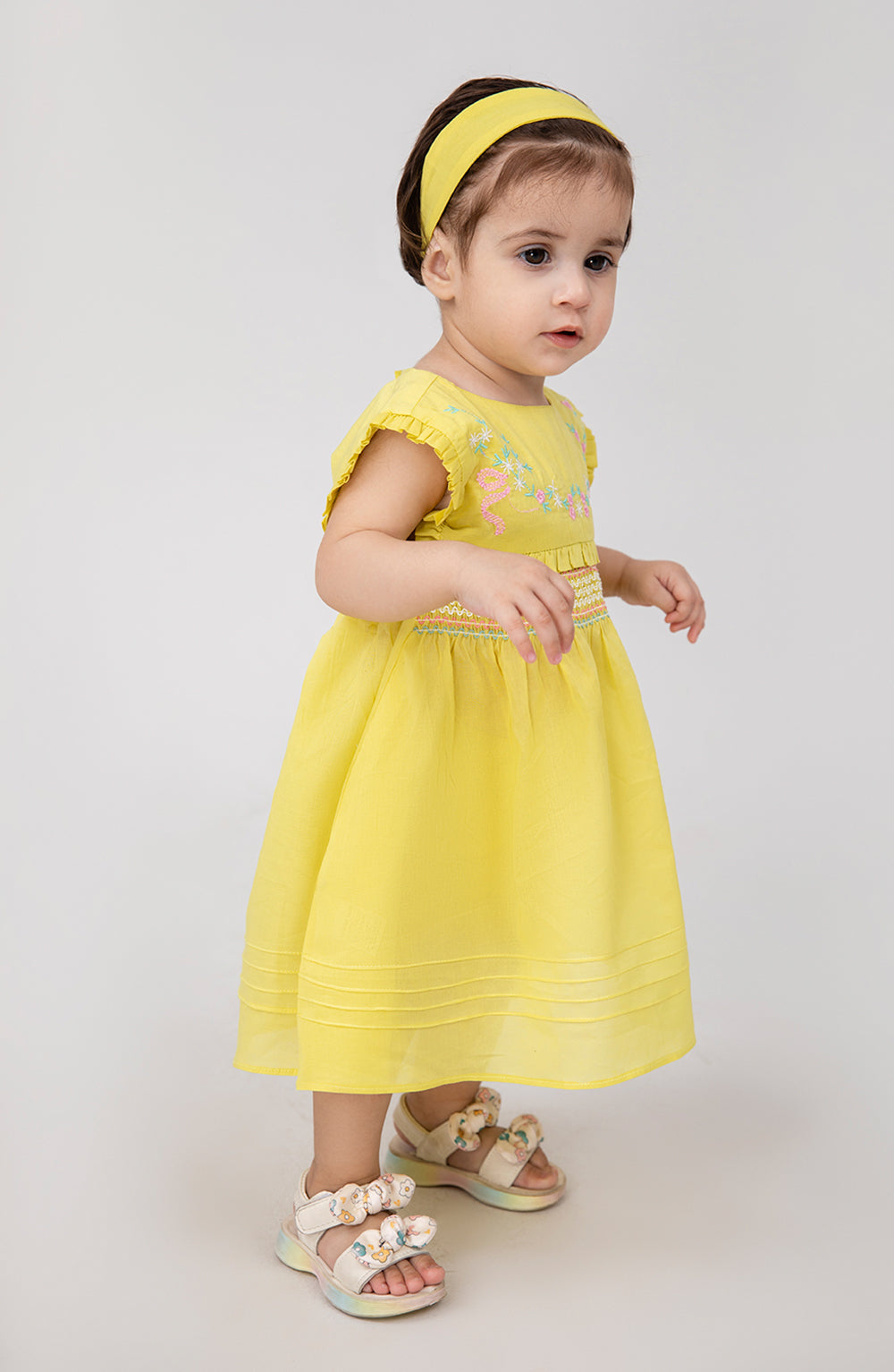 Girls Floral Embroidered Dress