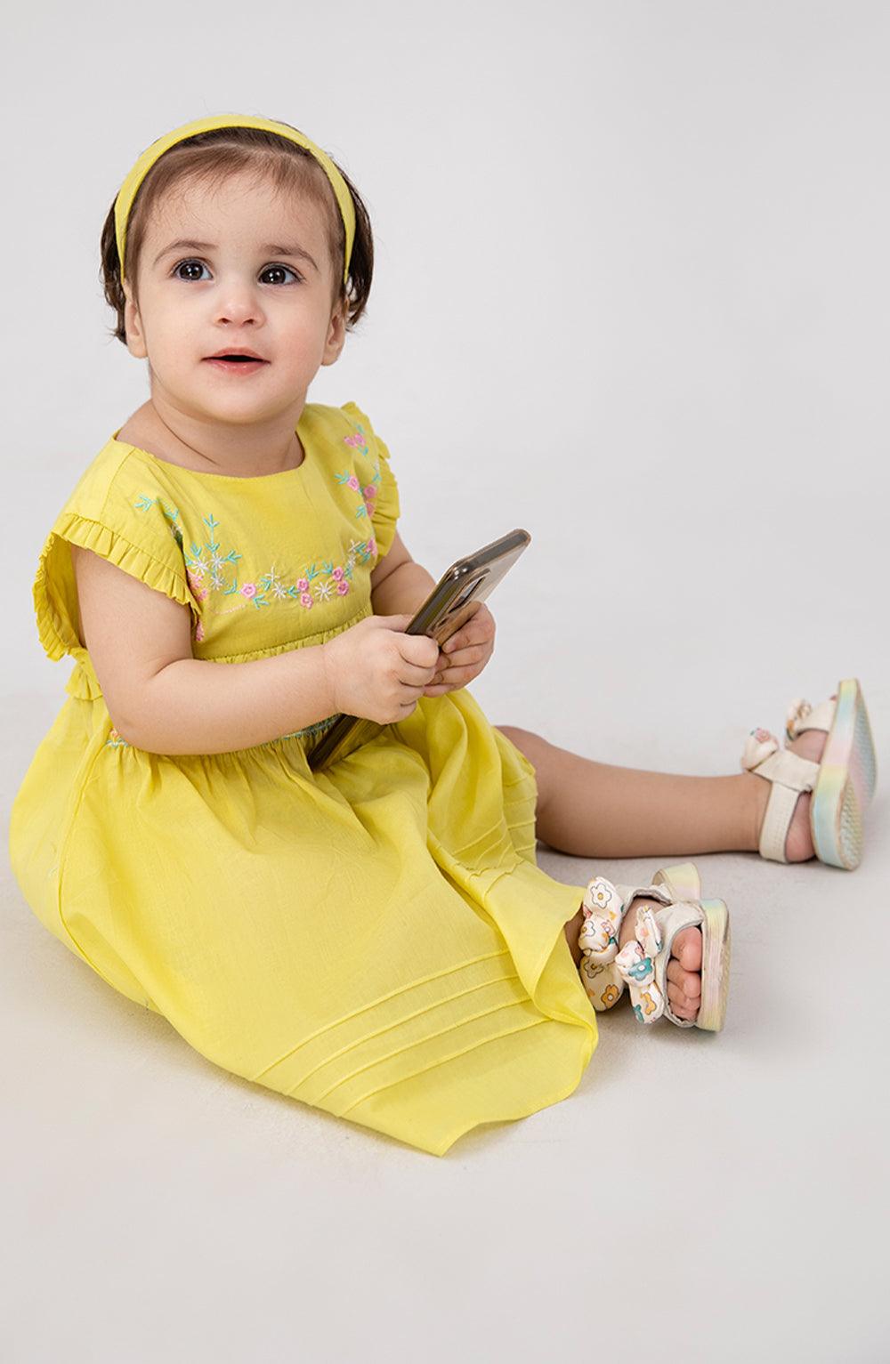 Girls Floral Embroidered Dress