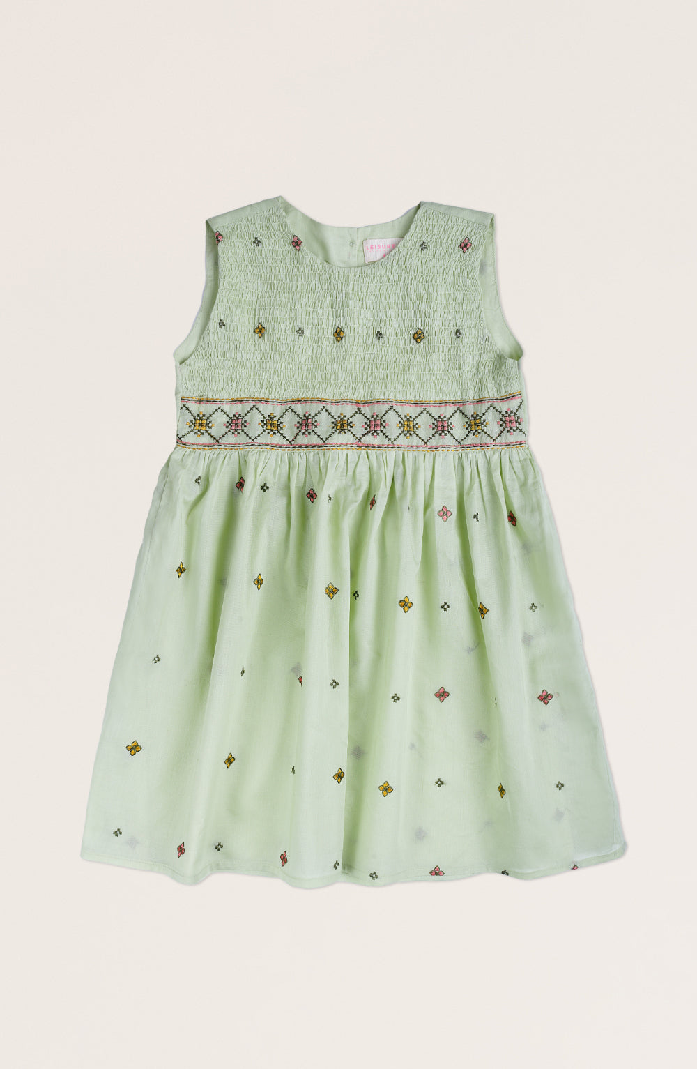 Girls Embroidered Smoked Dress - IGWD711125 - Shop Now at Leisure Club