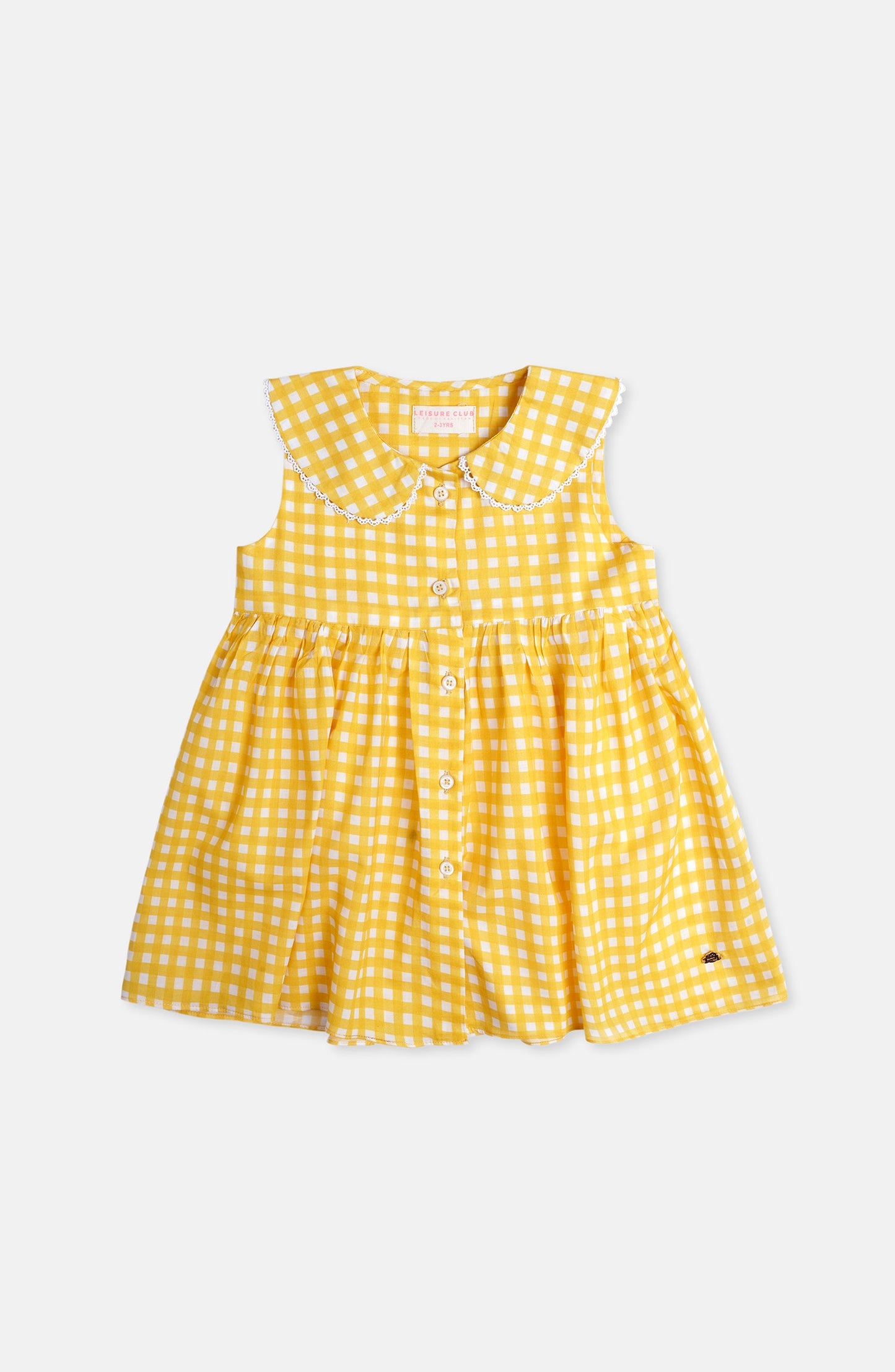 Baby Collar Checked Dress