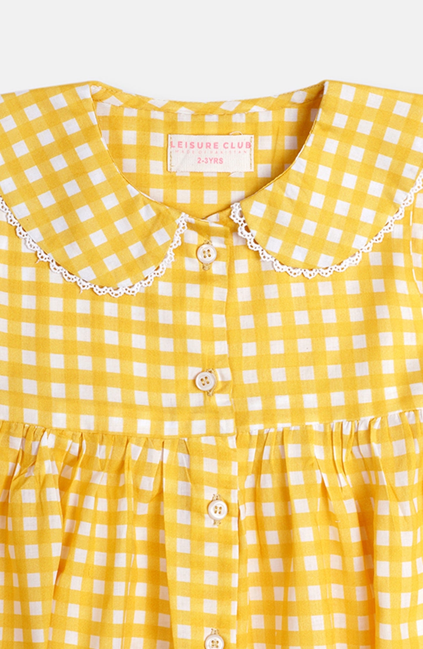 Baby Collar Checked Dress