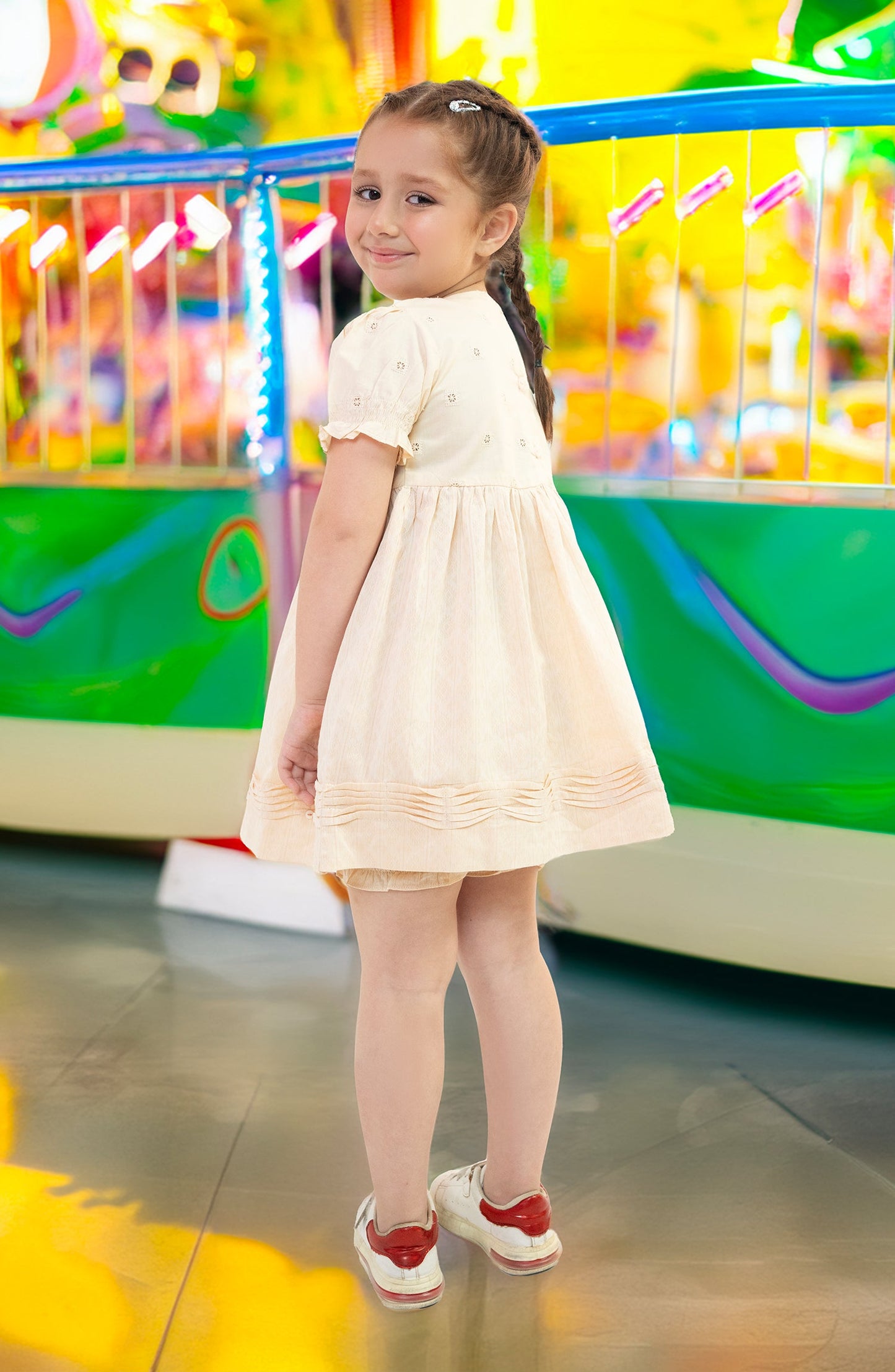 Cute Bow Pleated 2Pc