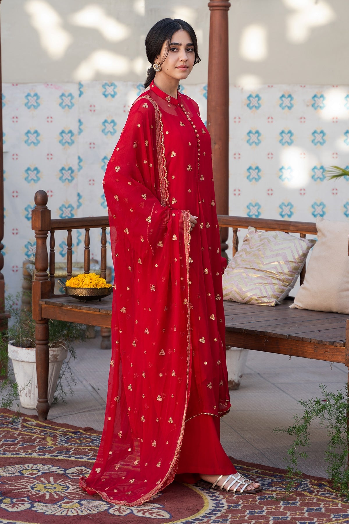 3 Piece - Embroidered Chiffon Suit - KPE24-P2906-106 - Shop Now at Kayseria