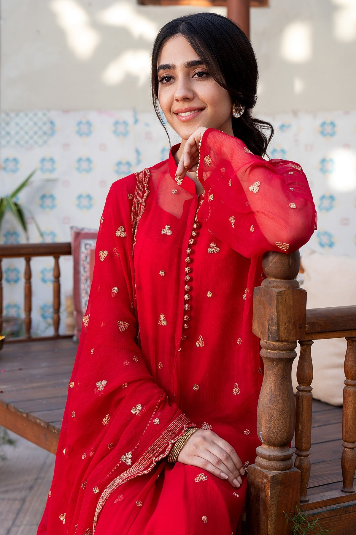 3 Piece - Embroidered Chiffon Suit - KPE24-P2906-106 - Shop Now at Kayseria