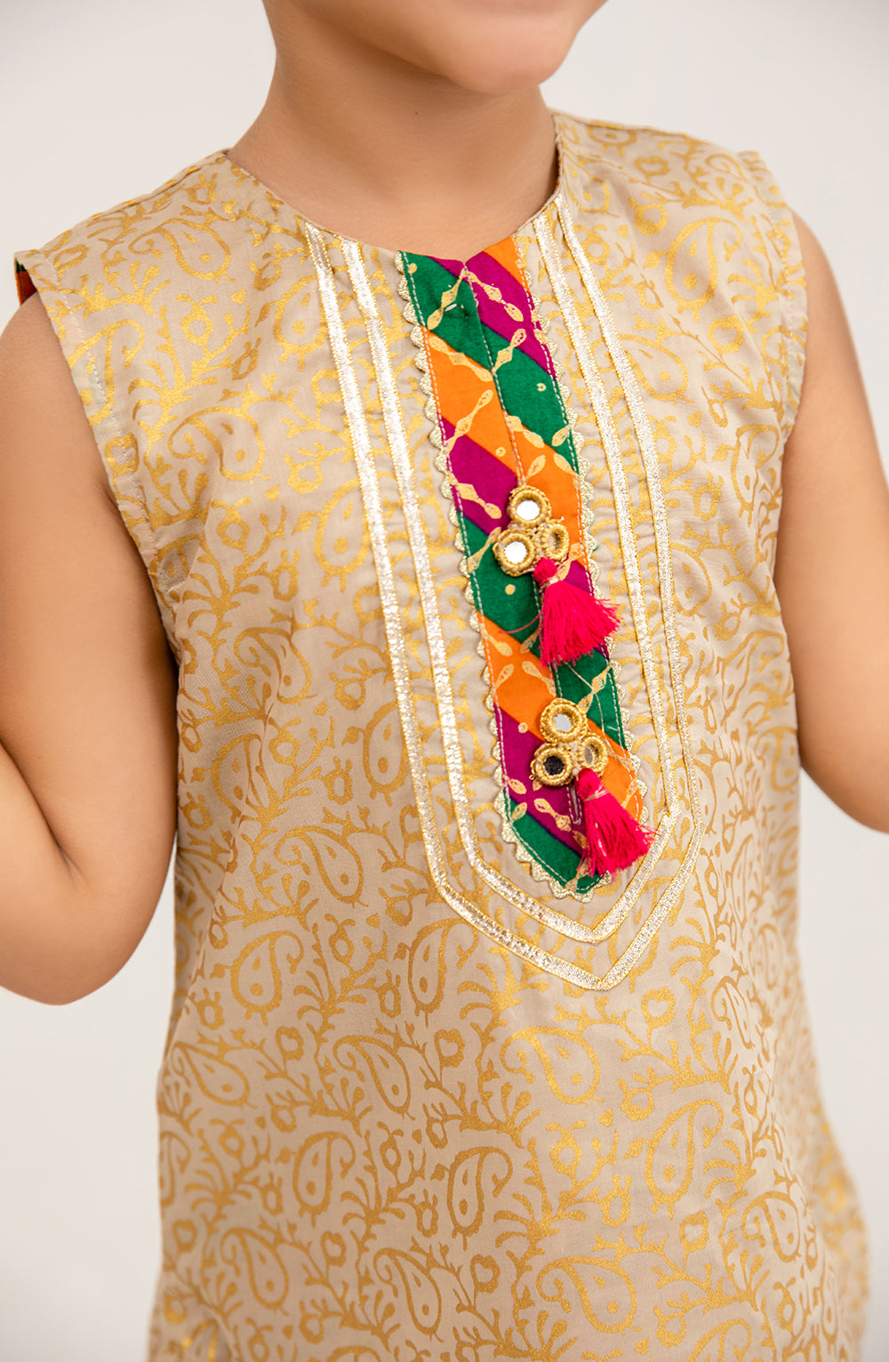 Girls Whimsical Kashmir 2 Piece Suit