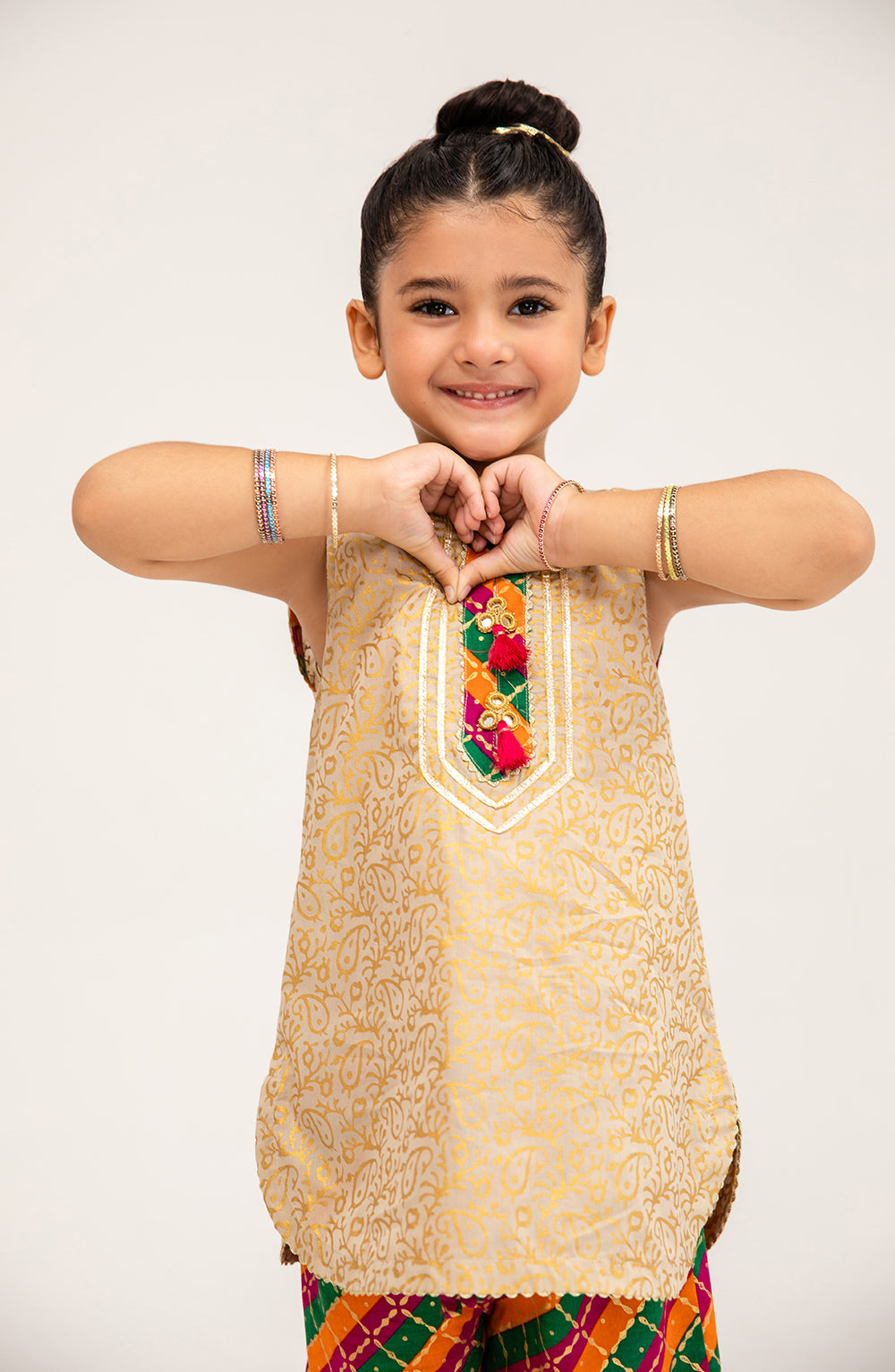 Girls Whimsical Kashmir 2 Piece Suit