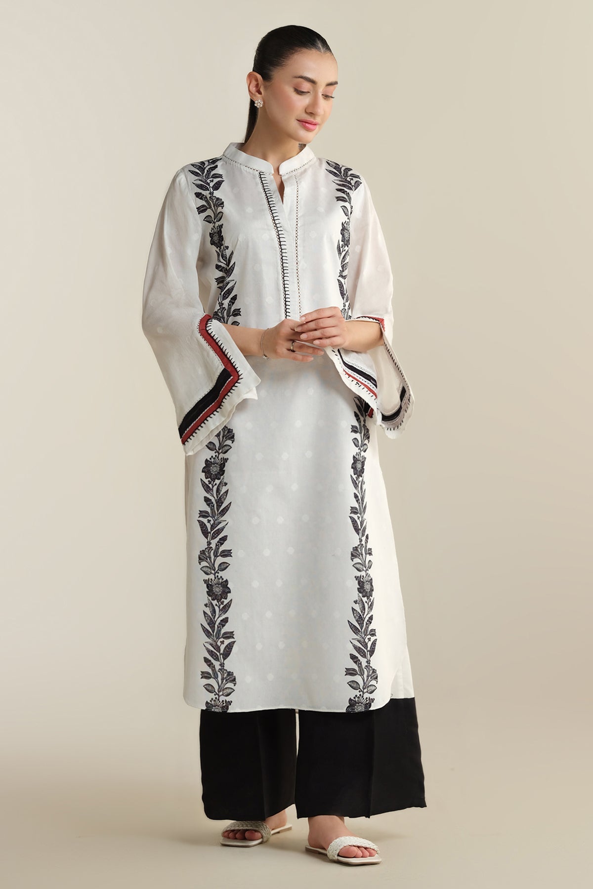 2 Piece - Printed Jacquard Suit - KPS25-P3445