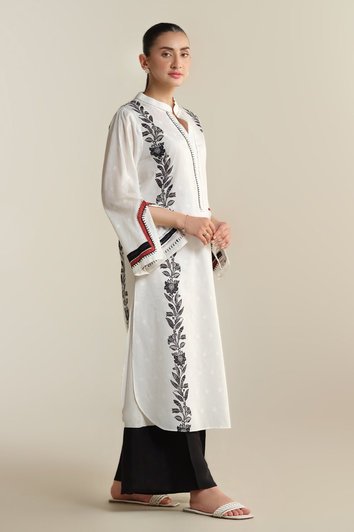 2 Piece - Printed Jacquard Suit - KPS25-P3445