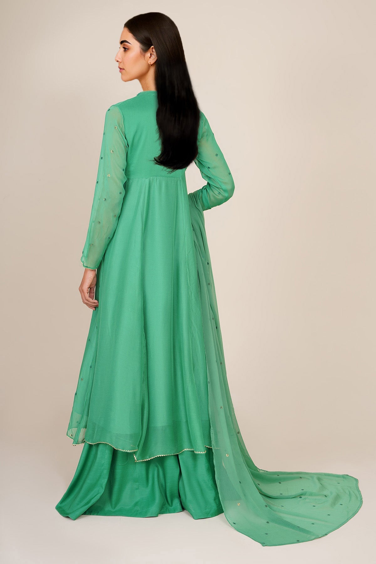 3 Piece - Embroidered PK Chiffon Suit - KPS25-P3521