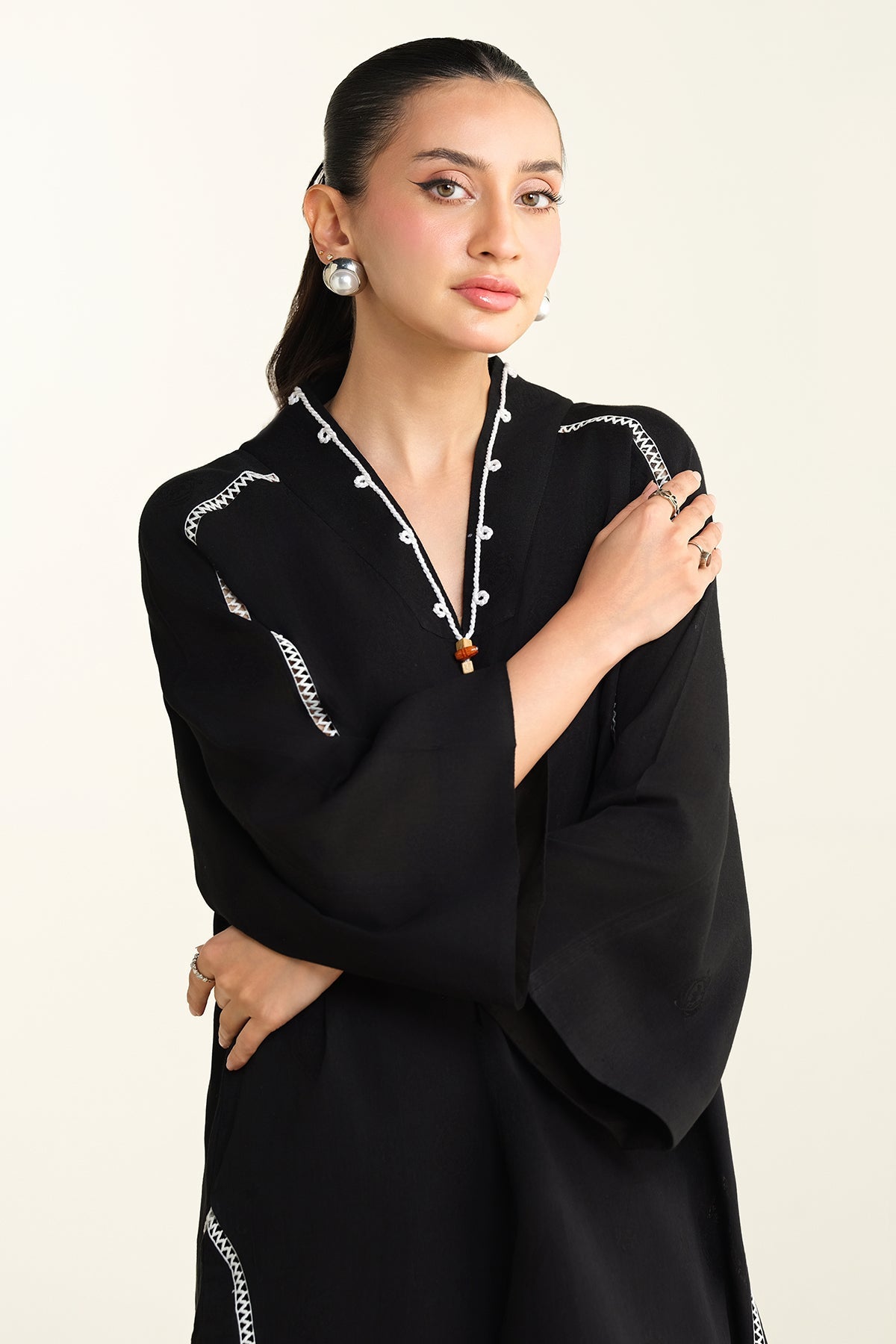 2 Piece - Embellished Jacquard Suit - KPS25-P3576 - Shop Now at Kayseria